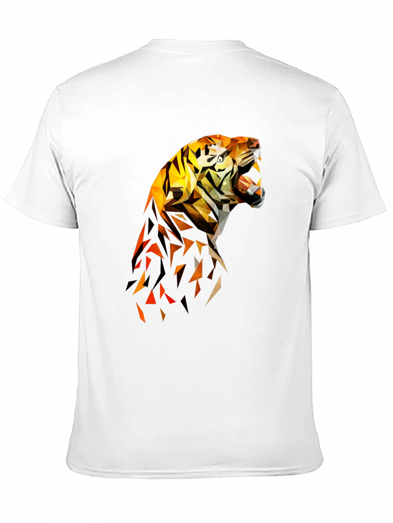 Geometric Tiger Graphic Tee - Cool Design Shirt