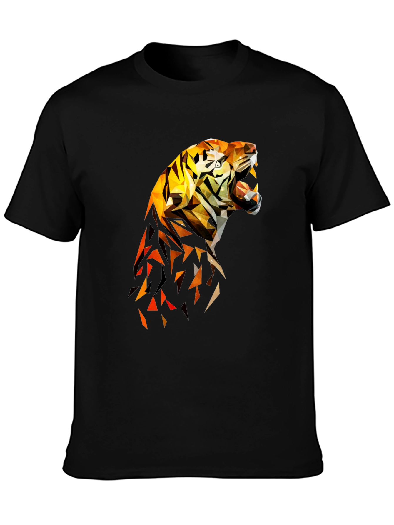 Geometric Tiger Graphic Tee - Cool Design Shirt