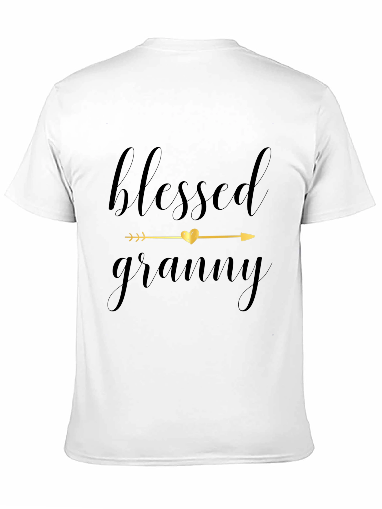 Blessed Granny Graphic Tee - Black Cotton Comfort