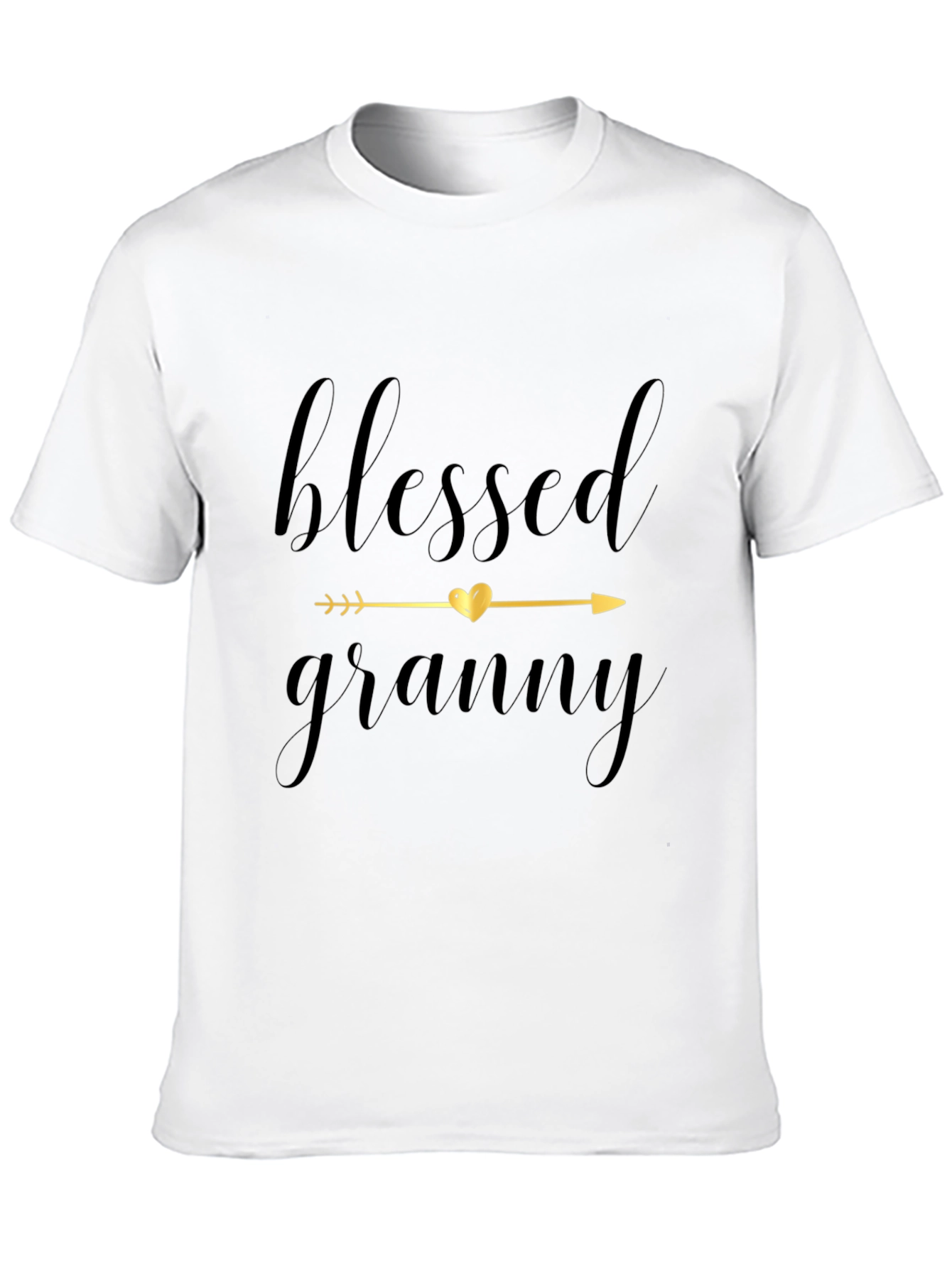 Blessed Granny Graphic Tee - Black Cotton Comfort