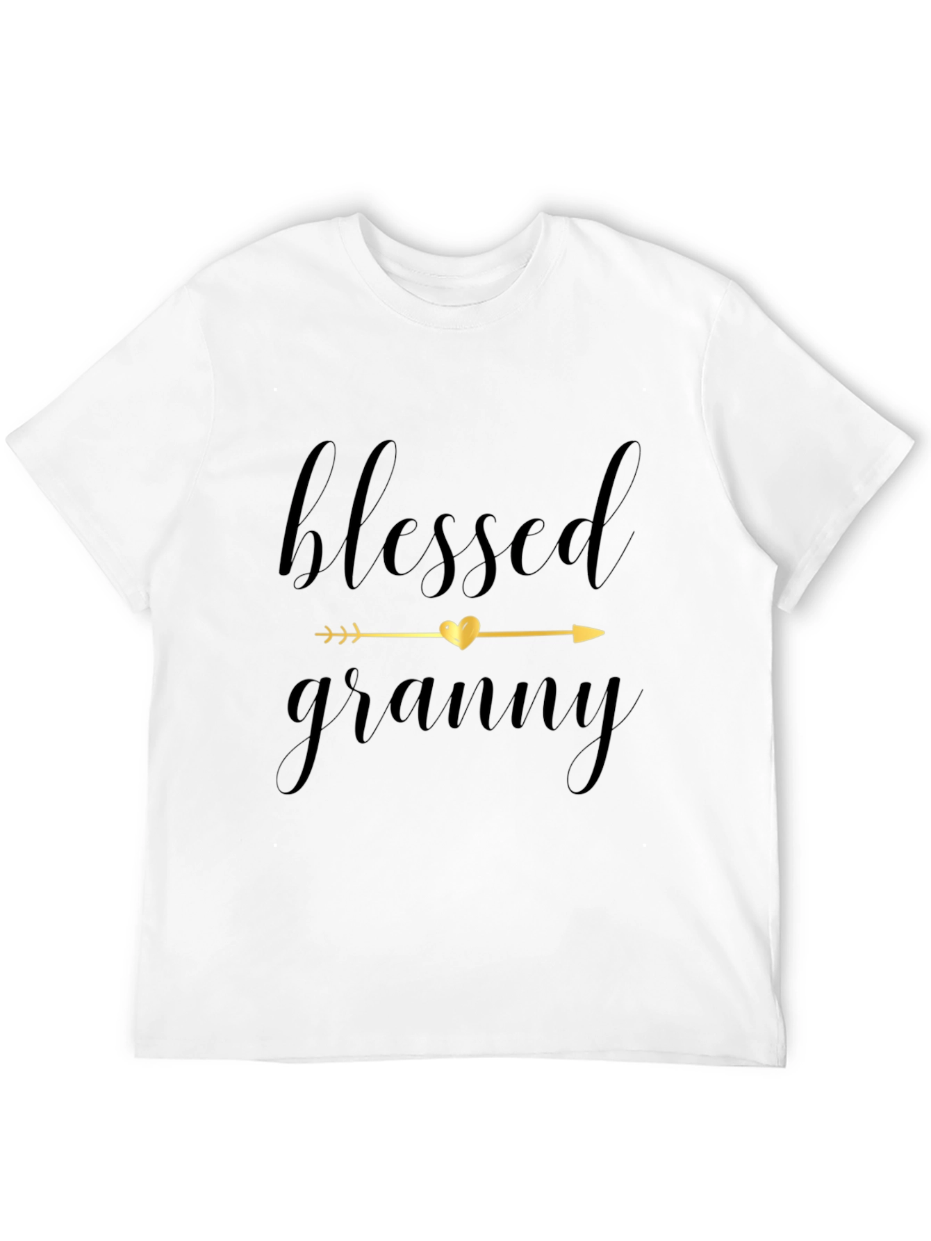Blessed Granny Graphic Tee - Black Cotton Comfort