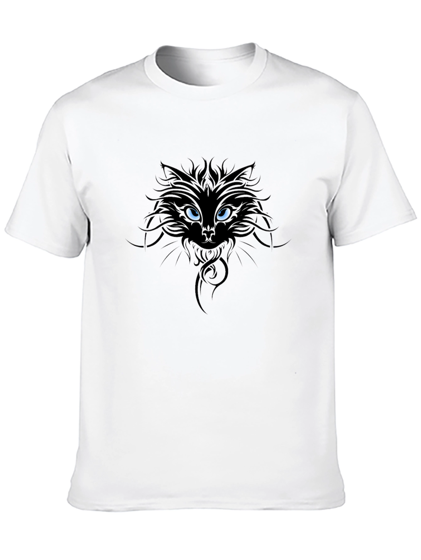 Mens Black Cat Graphic Tee