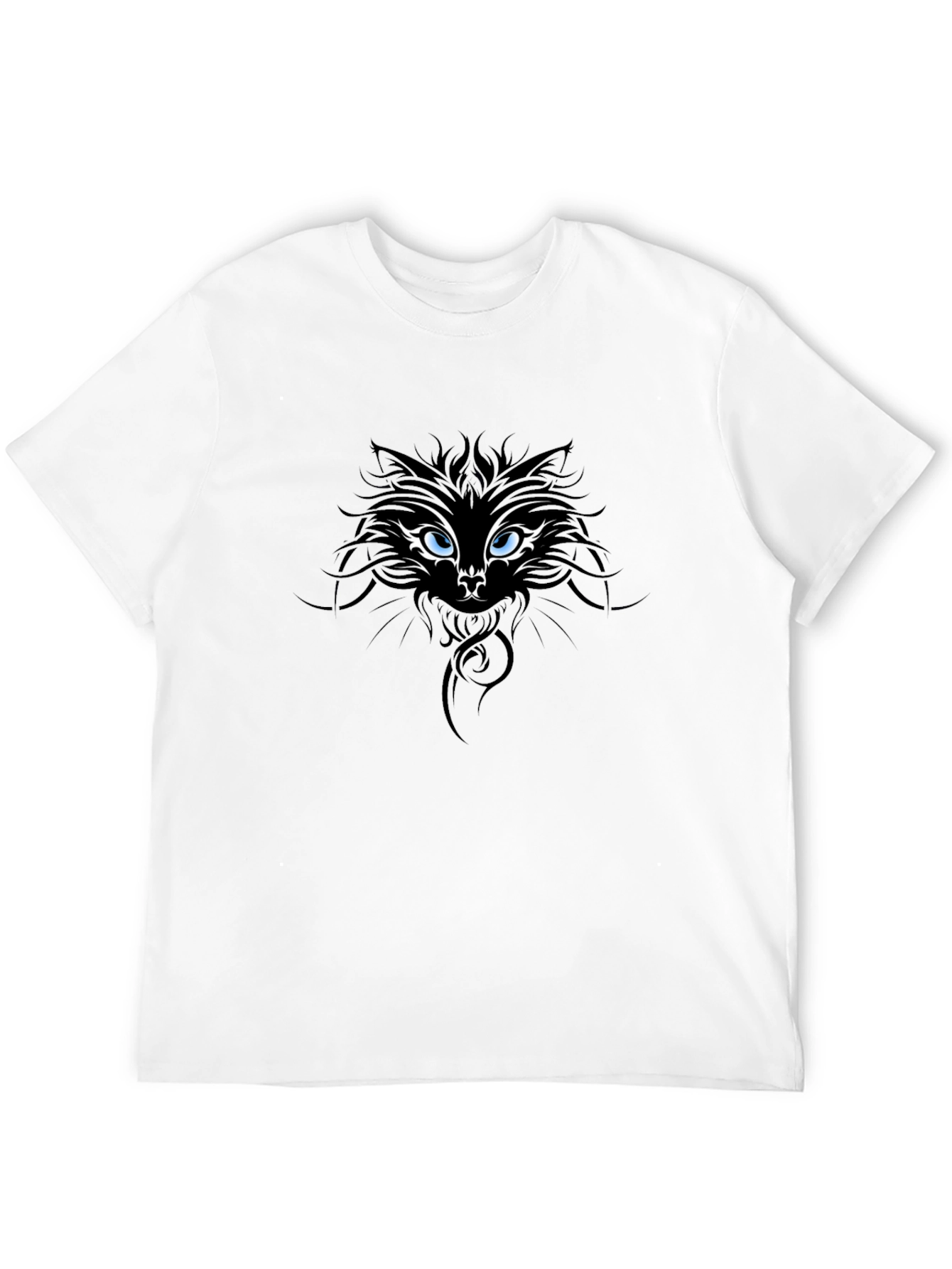 Mens Black Cat Graphic Tee