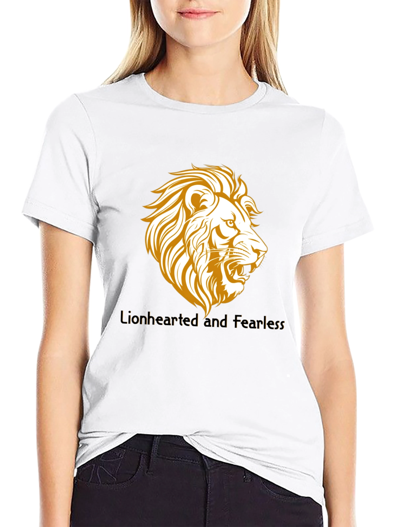 Lionhearted and Fearless Black T-Shirt