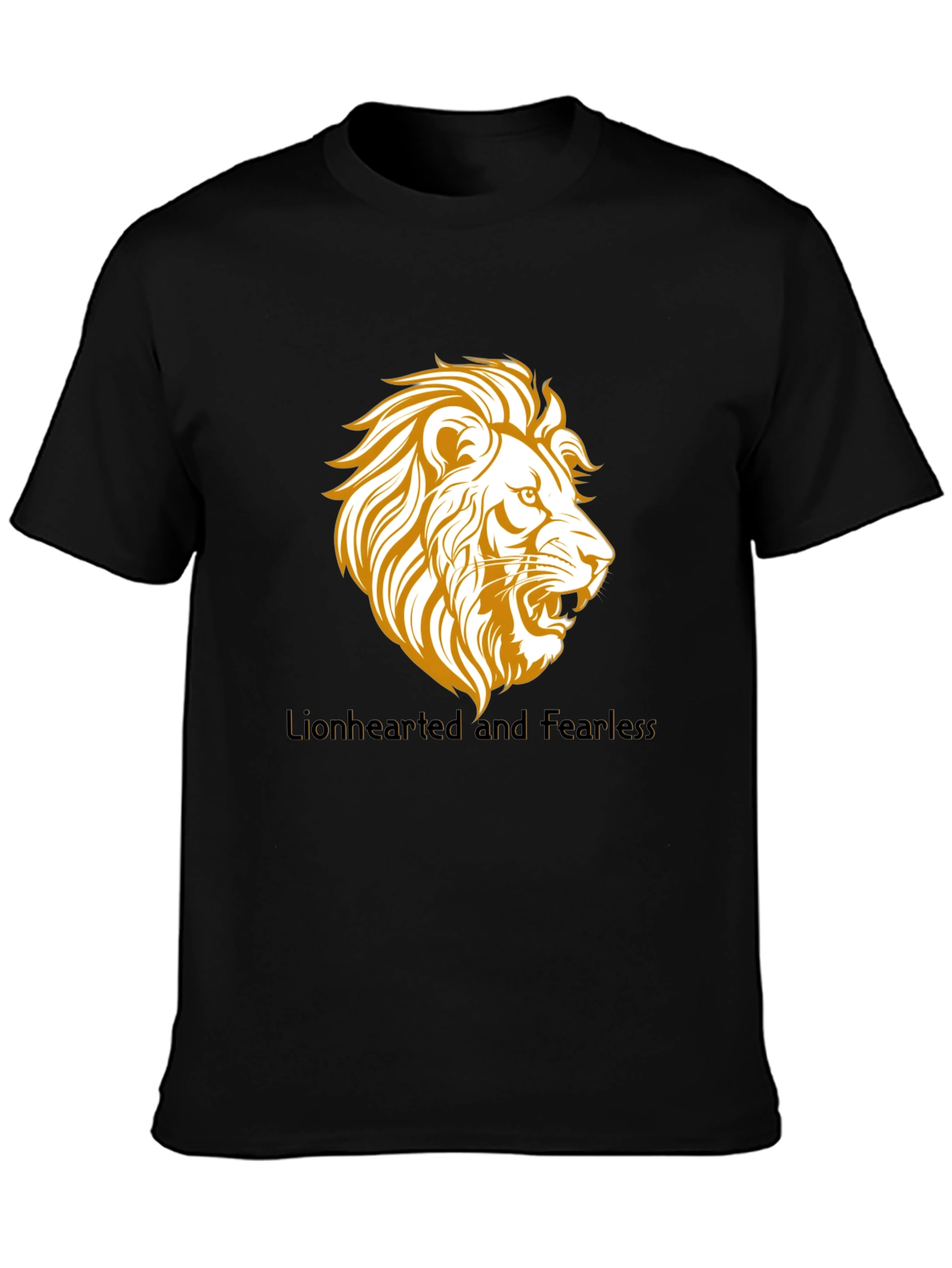 Lionhearted and Fearless Black T-Shirt
