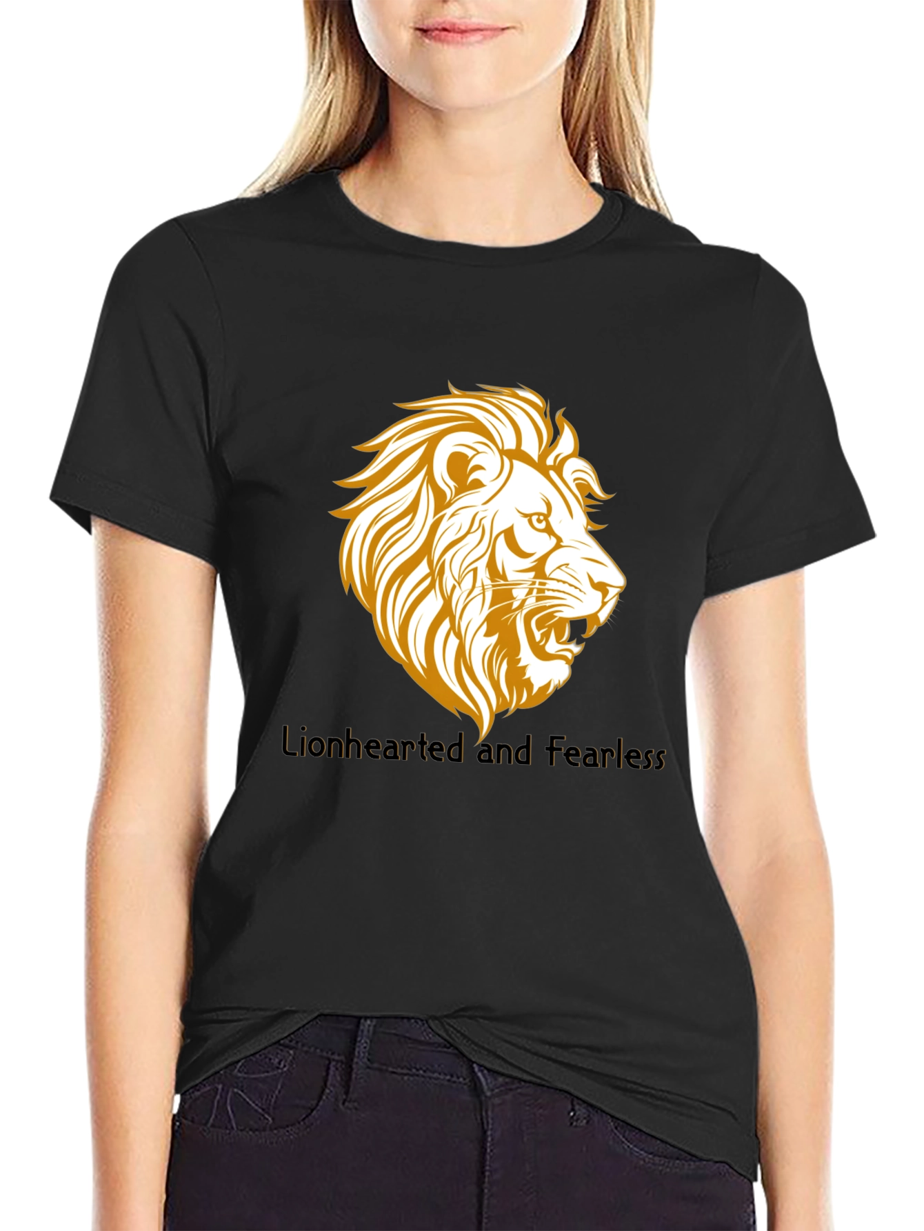 Lionhearted and Fearless Black T-Shirt