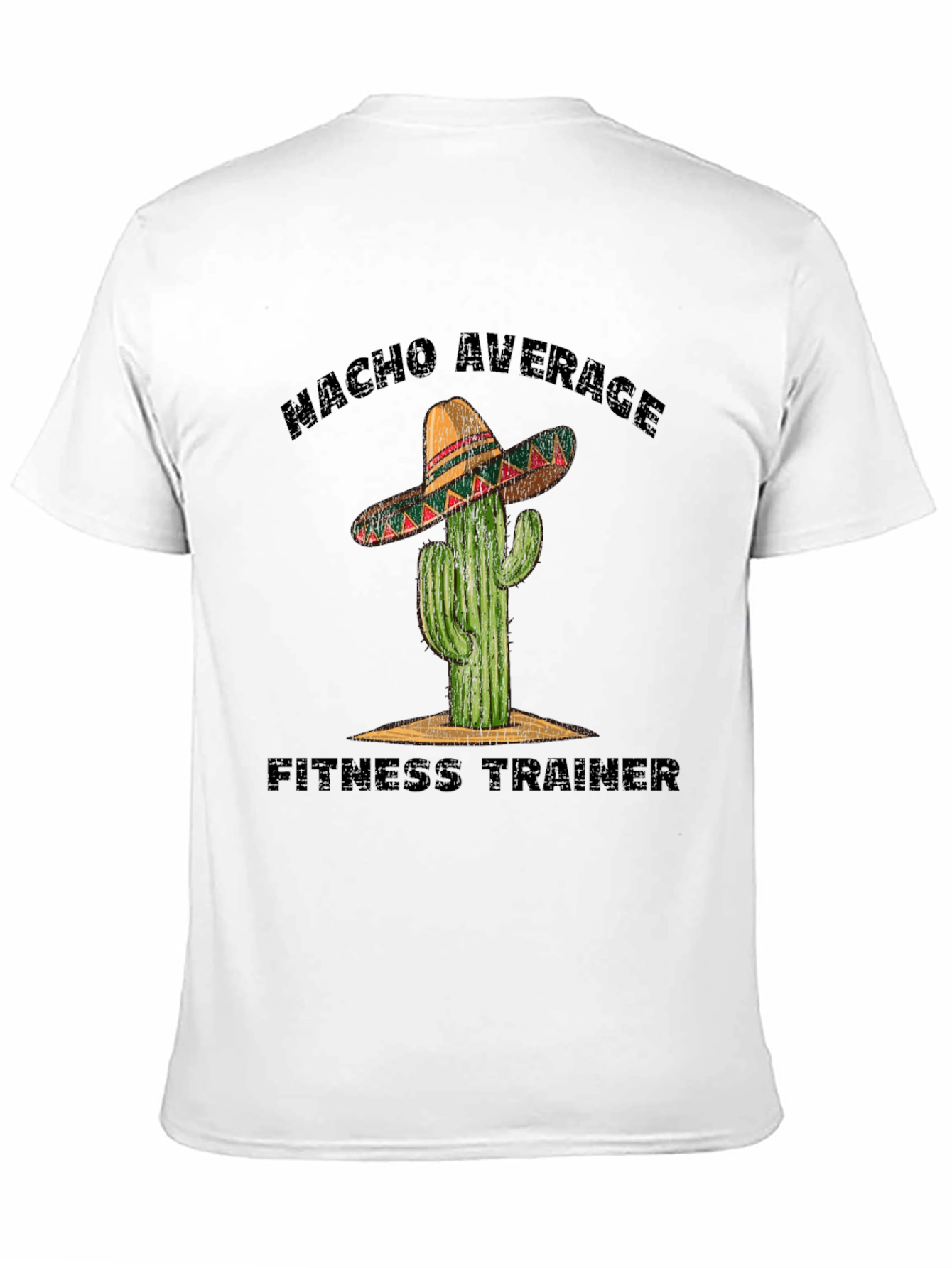 Nacho Average Fitness Trainer Black Graphic Tee
