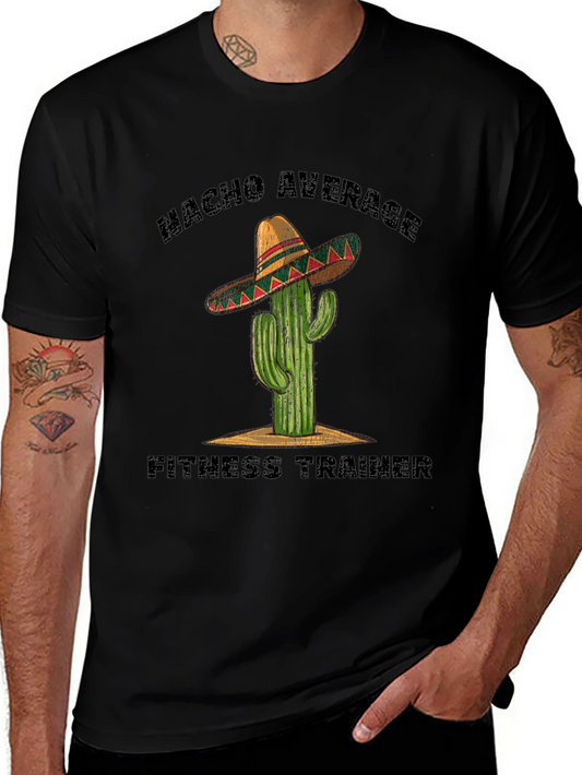 Nacho Average Fitness Trainer Black Graphic Tee