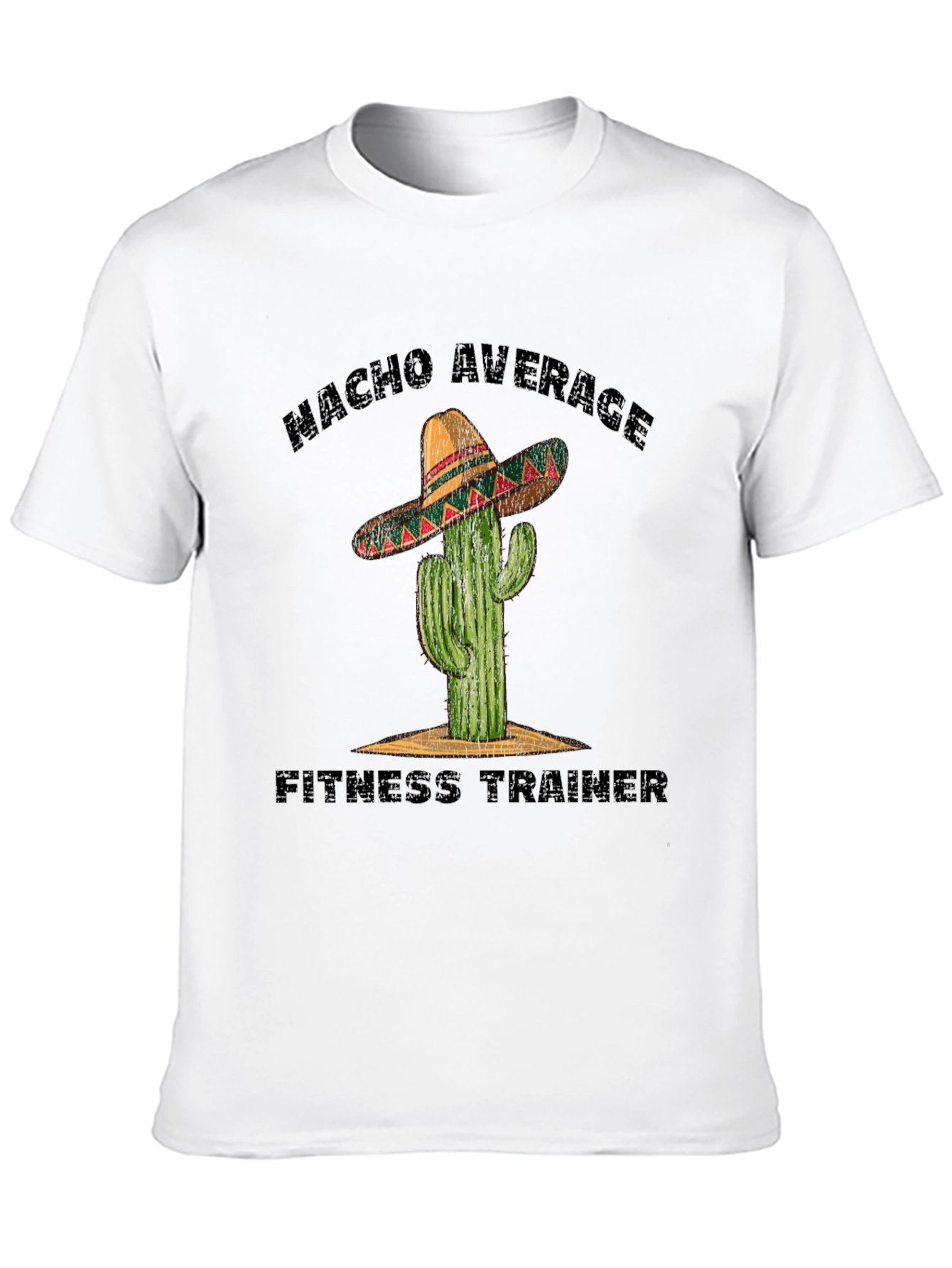 Nacho Average Fitness Trainer Black Graphic Tee
