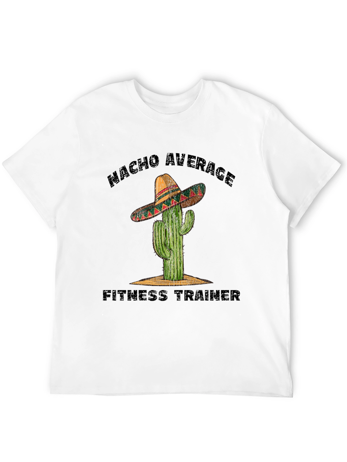 Nacho Average Fitness Trainer Black Graphic Tee