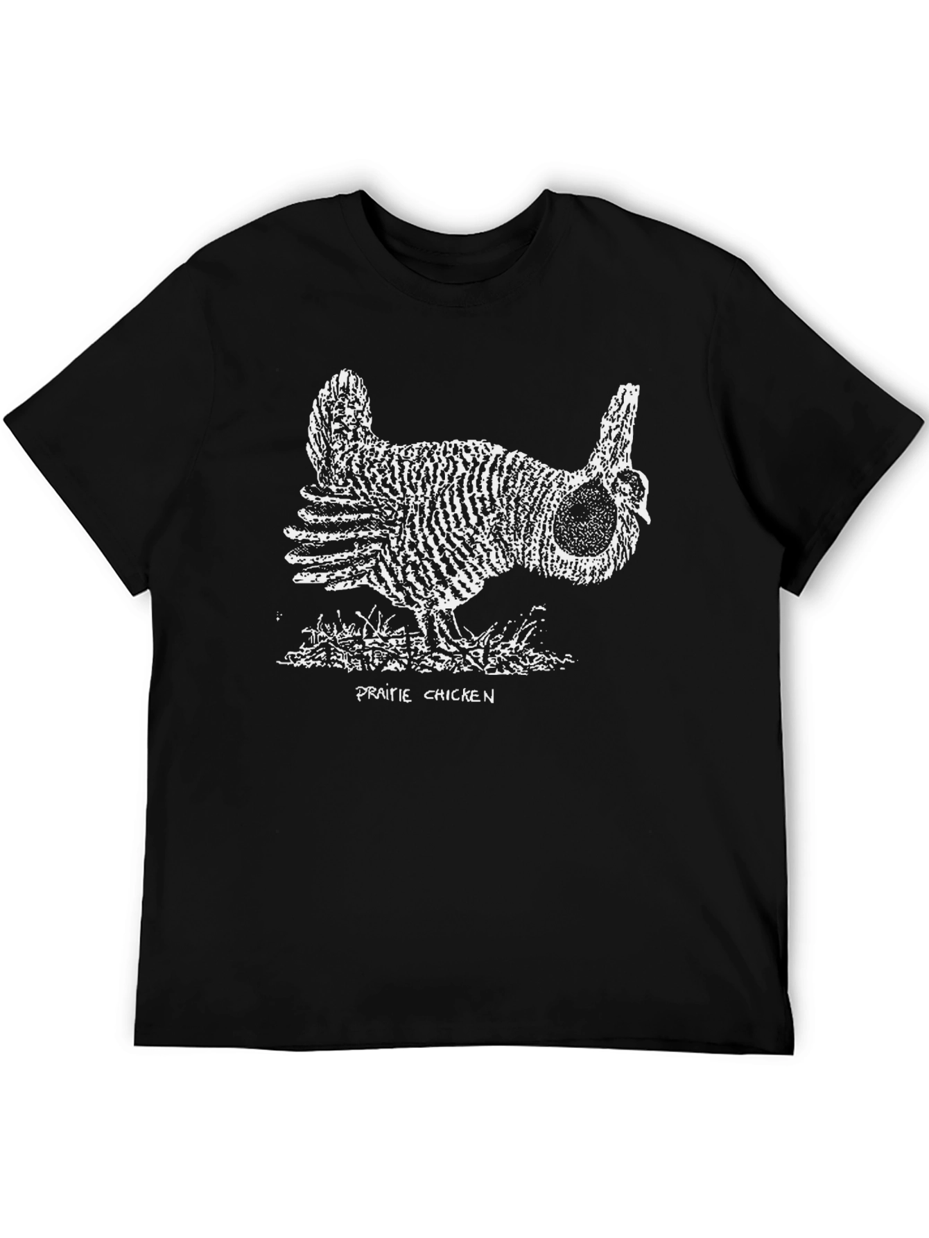 Prairie Chicken Graphic T-Shirt - Black