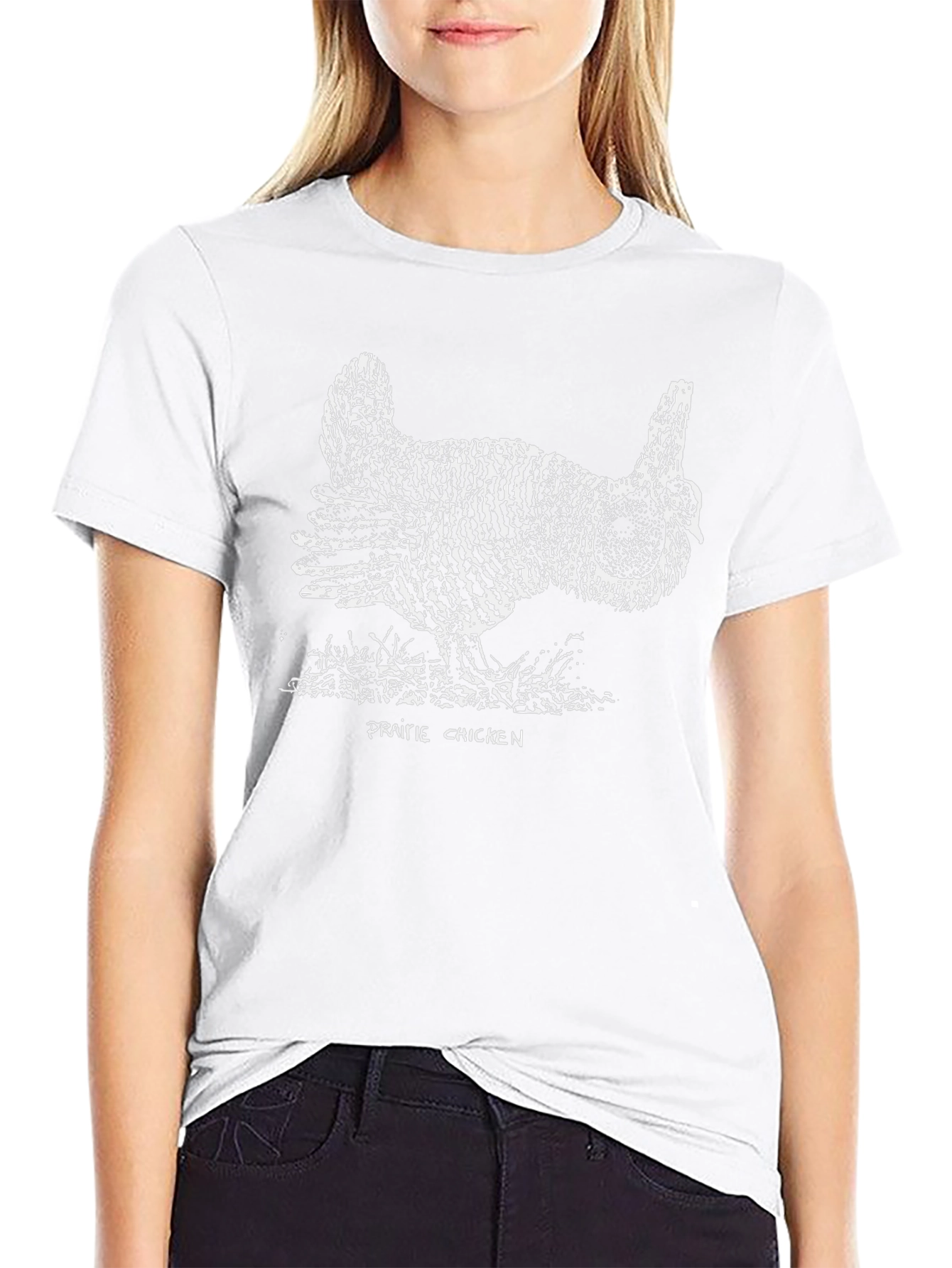 Prairie Chicken Graphic T-Shirt - Black
