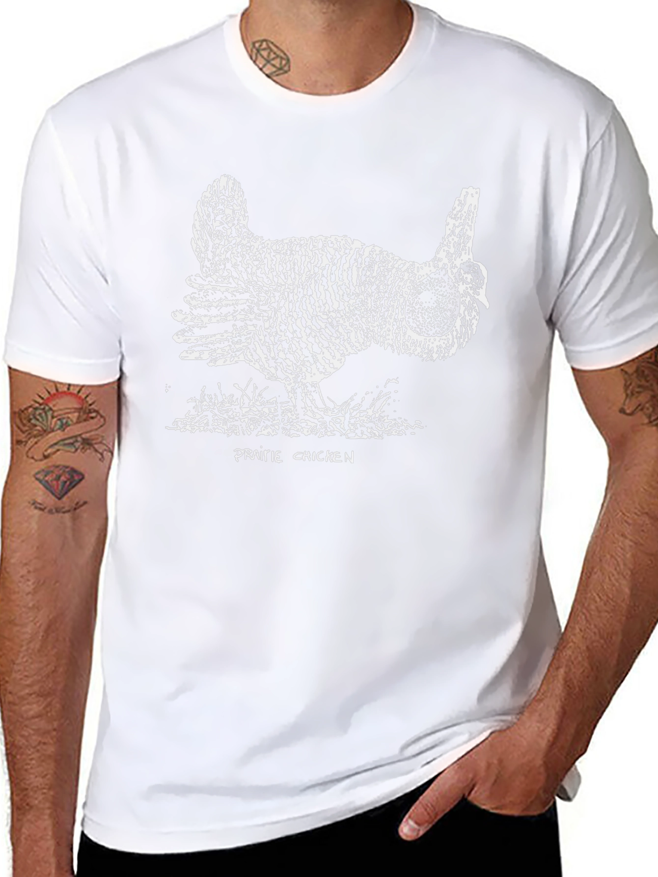 Prairie Chicken Graphic T-Shirt - Black