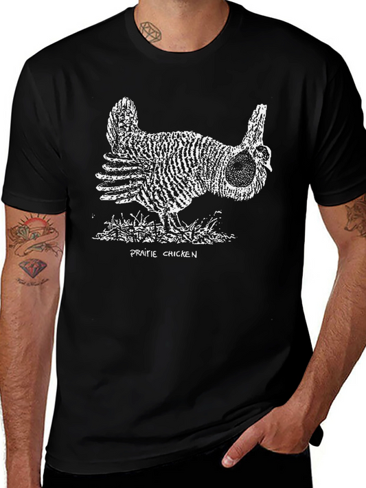 Prairie Chicken Graphic T-Shirt - Black