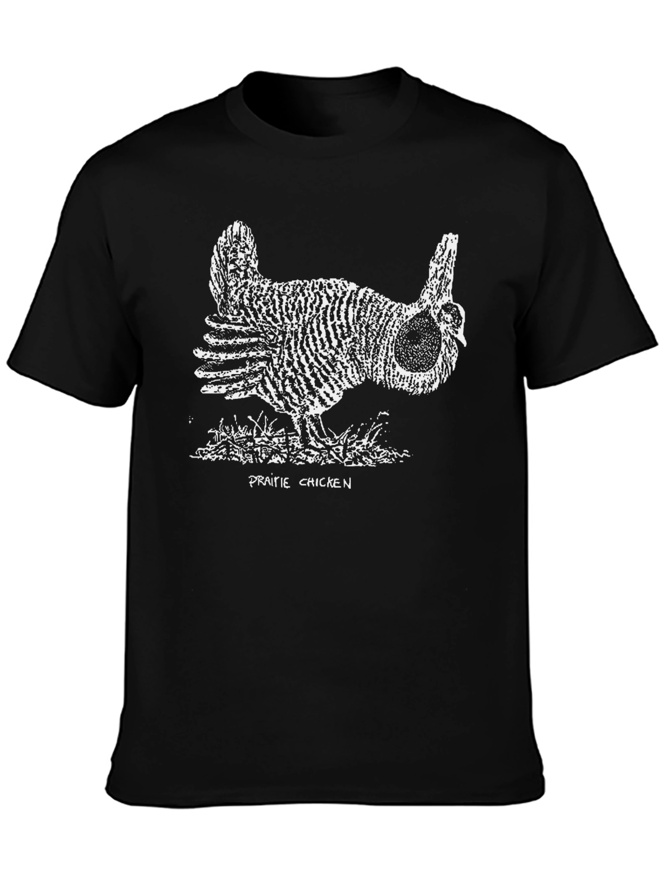 Prairie Chicken Graphic T-Shirt - Black