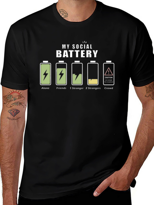 My Social Battery T-Shirt - Introvert Humor