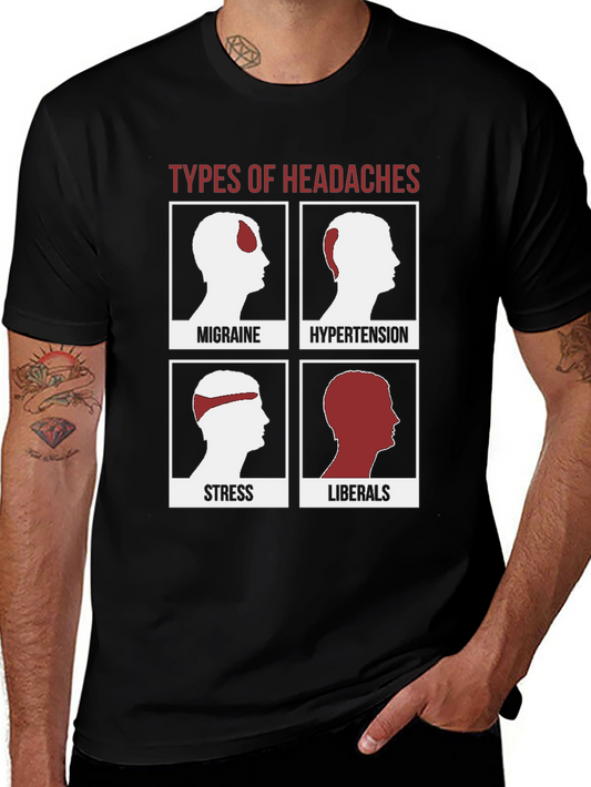 Funny Types of Headaches T-Shirt