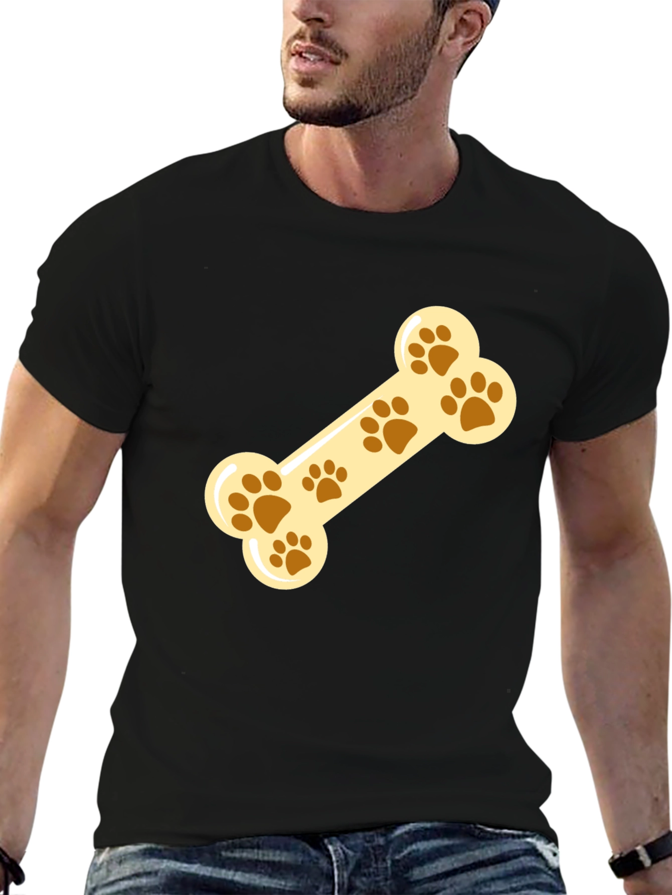 Paw Print Dog Bone Graphic Tee