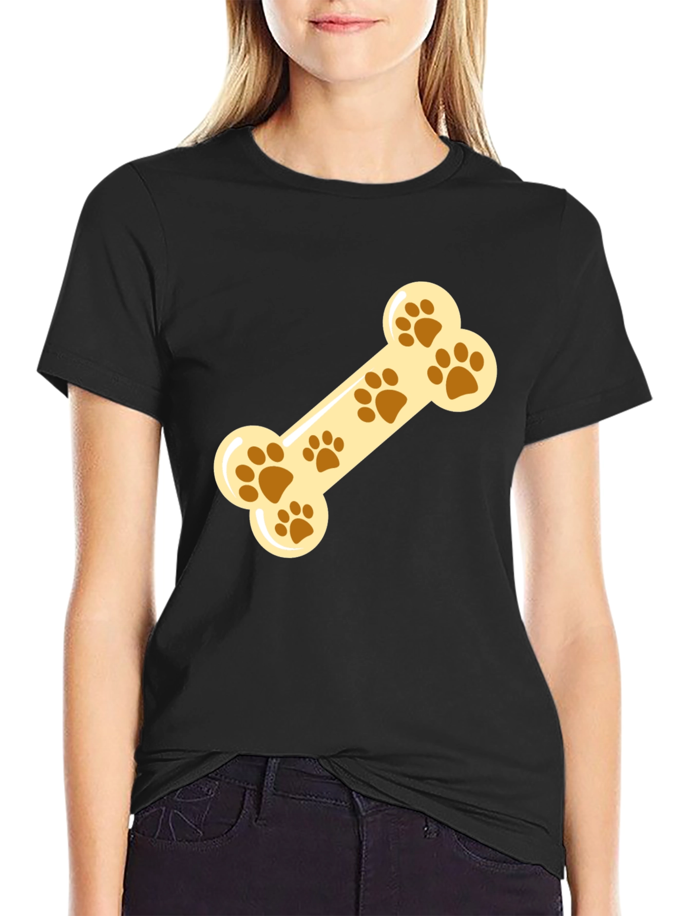 Paw Print Dog Bone Graphic Tee