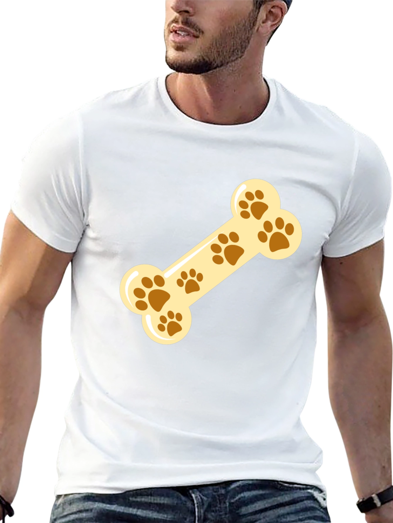 Paw Print Dog Bone Graphic Tee