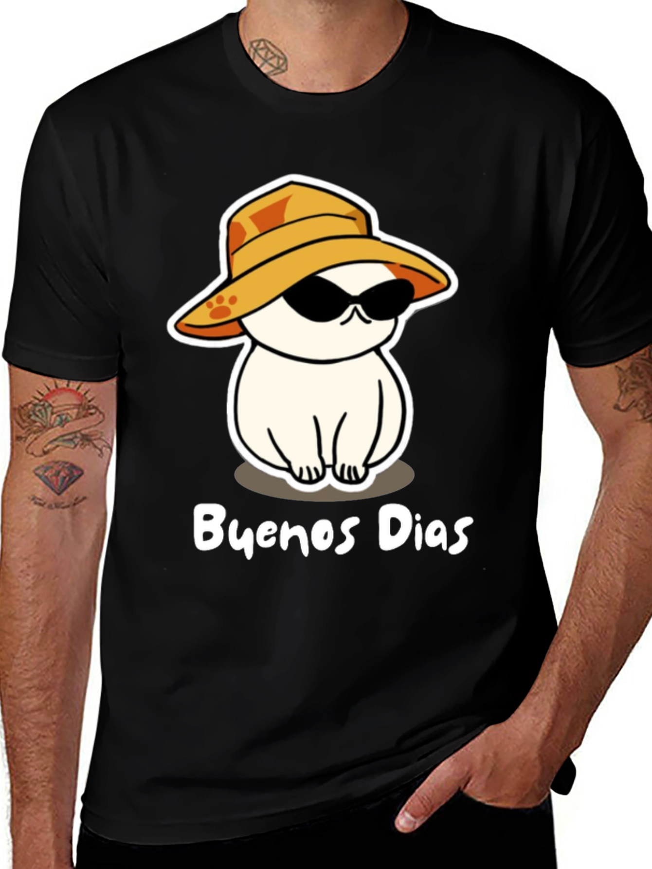 Cool Cat Buenos Dias Graphic Tee