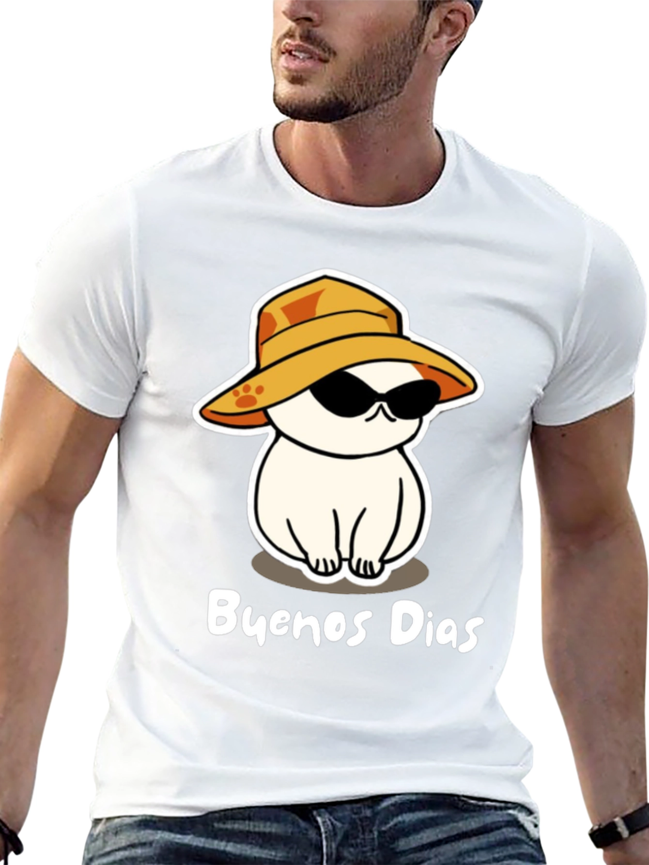 Cool Cat Buenos Dias Graphic Tee
