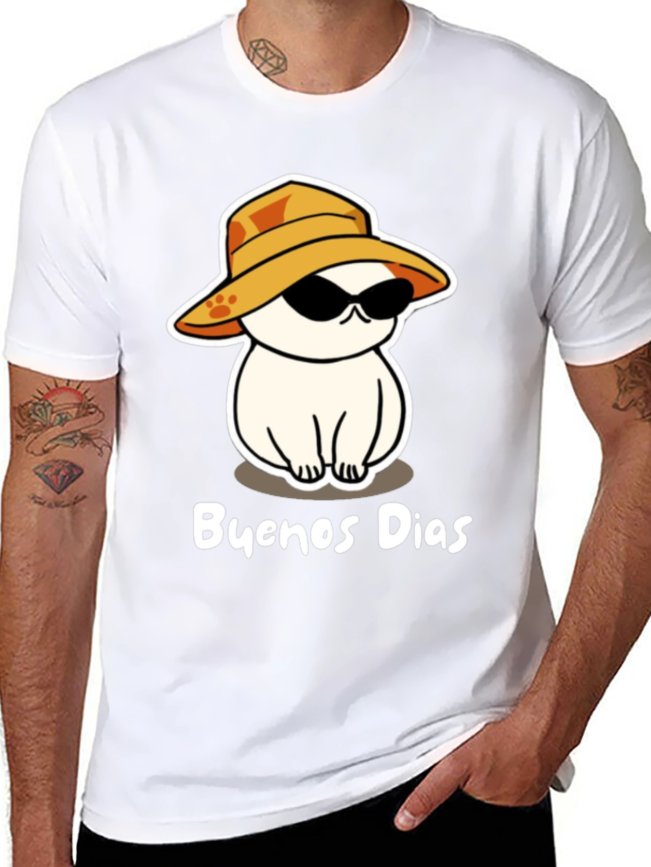 Cool Cat Buenos Dias Graphic Tee