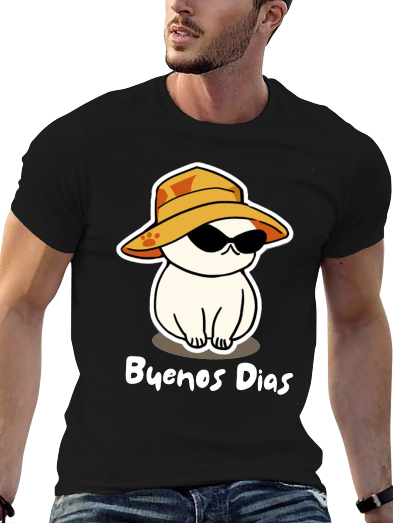 Cool Cat Buenos Dias Graphic Tee