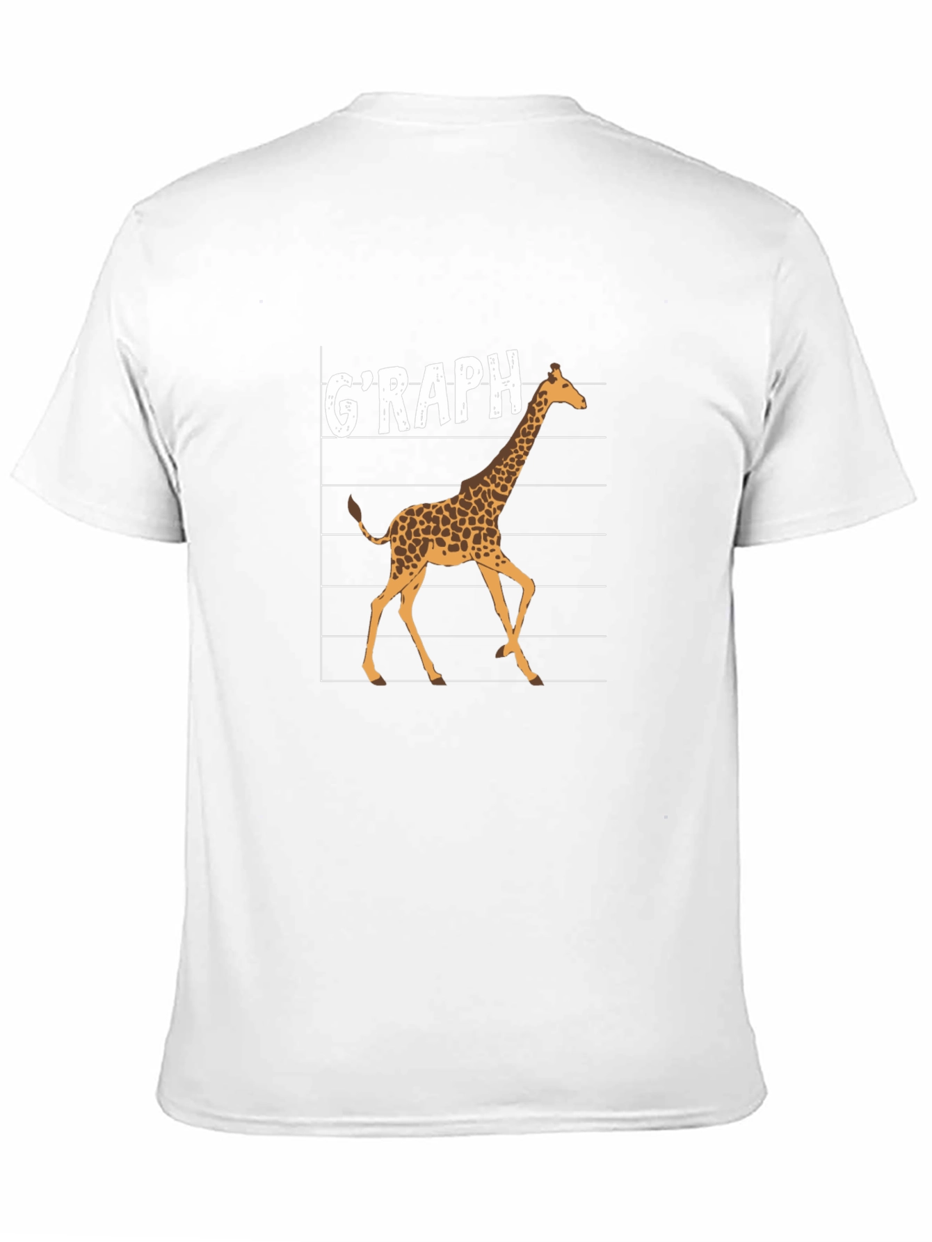 Graph Giraffe Graphic T-Shirt - Black Cotton Tee