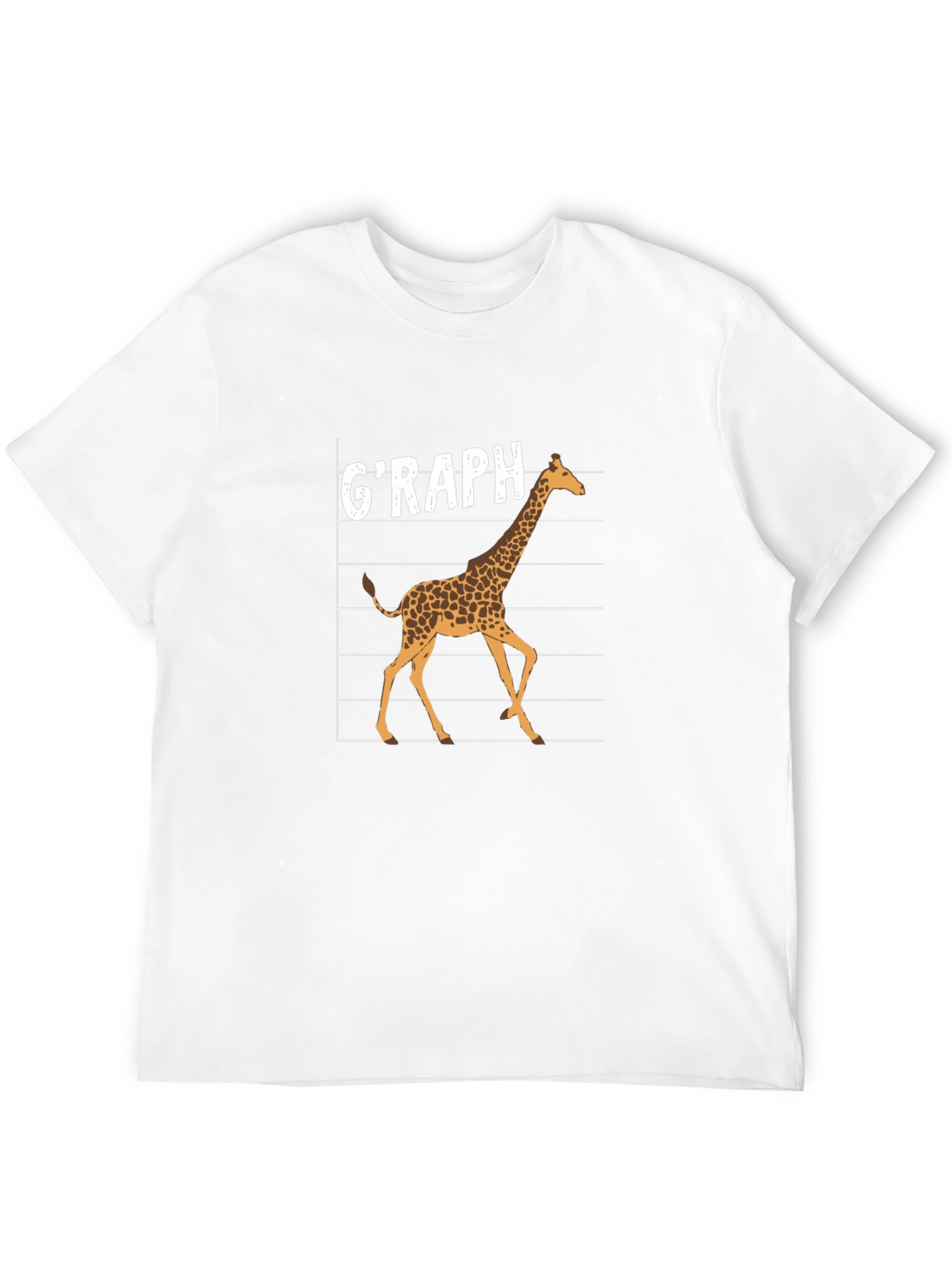Graph Giraffe Graphic T-Shirt - Black Cotton Tee