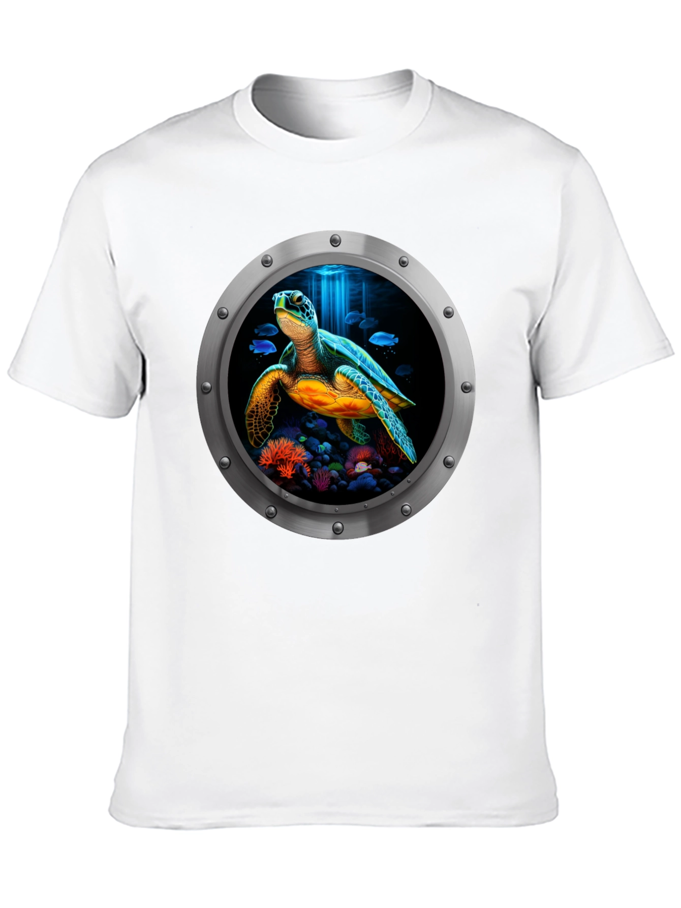 Sea Turtle Porthole Graphic T-Shirt