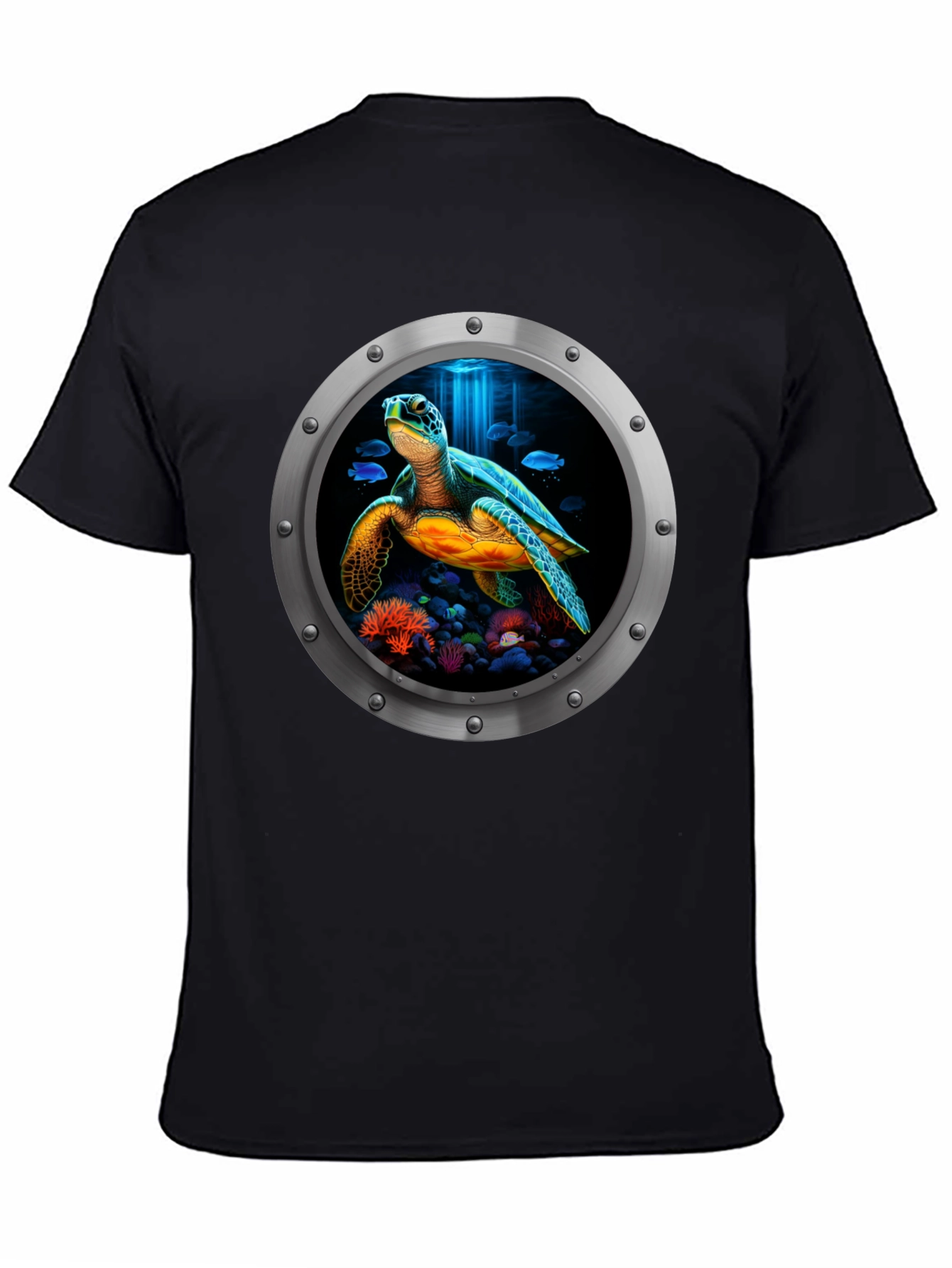 Sea Turtle Porthole Graphic T-Shirt