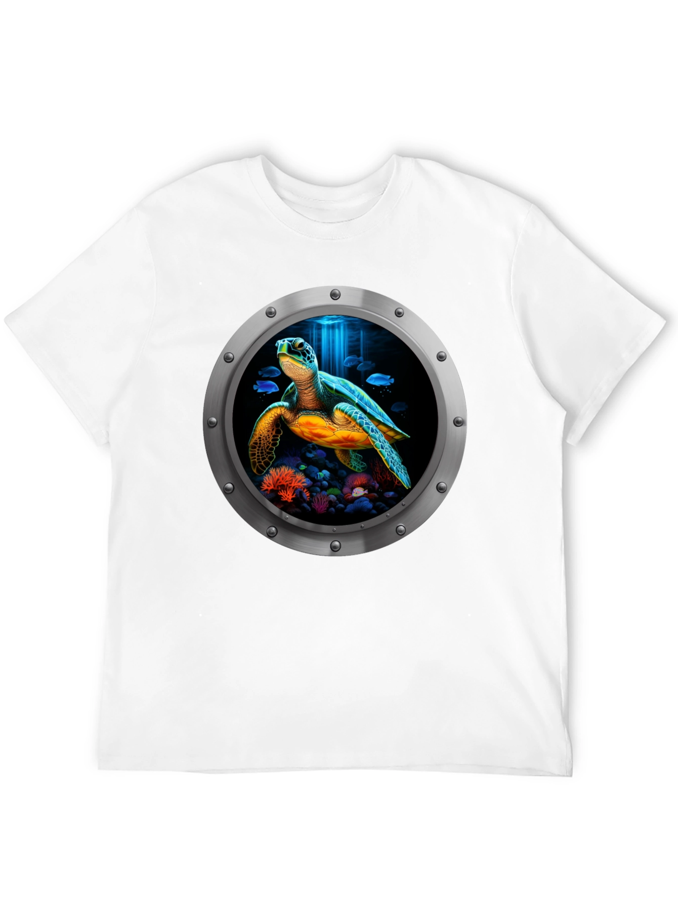 Sea Turtle Porthole Graphic T-Shirt