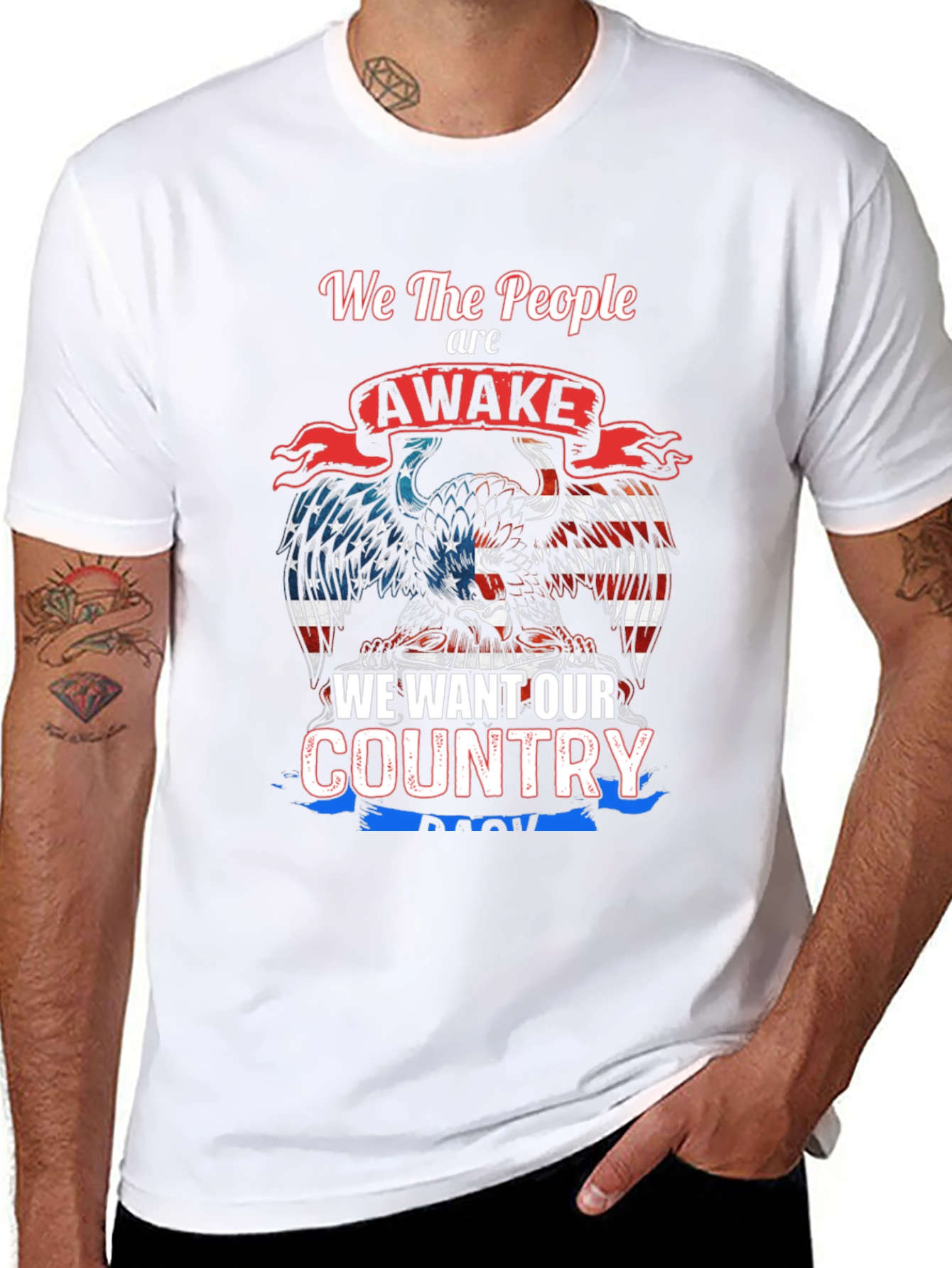 Patriotic Eagle T-Shirt - We The People Are Awake