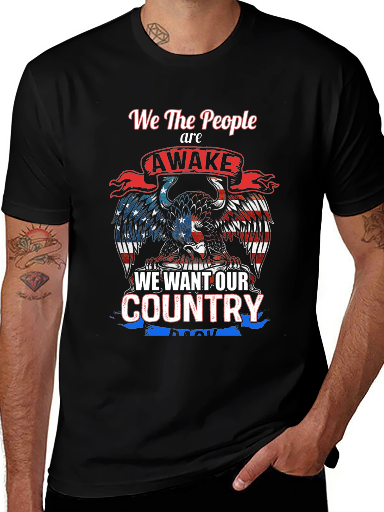 Patriotic Eagle T-Shirt - We The People Are Awake