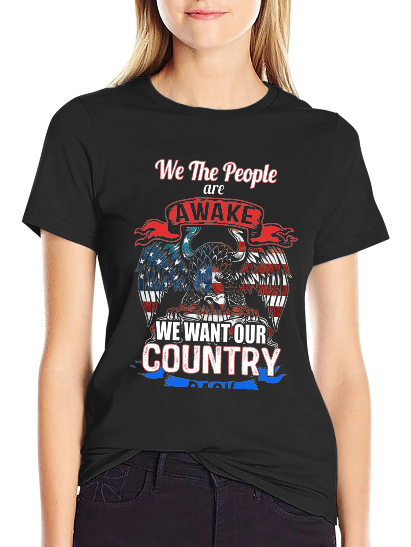 Patriotic Eagle T-Shirt - We The People Are Awake