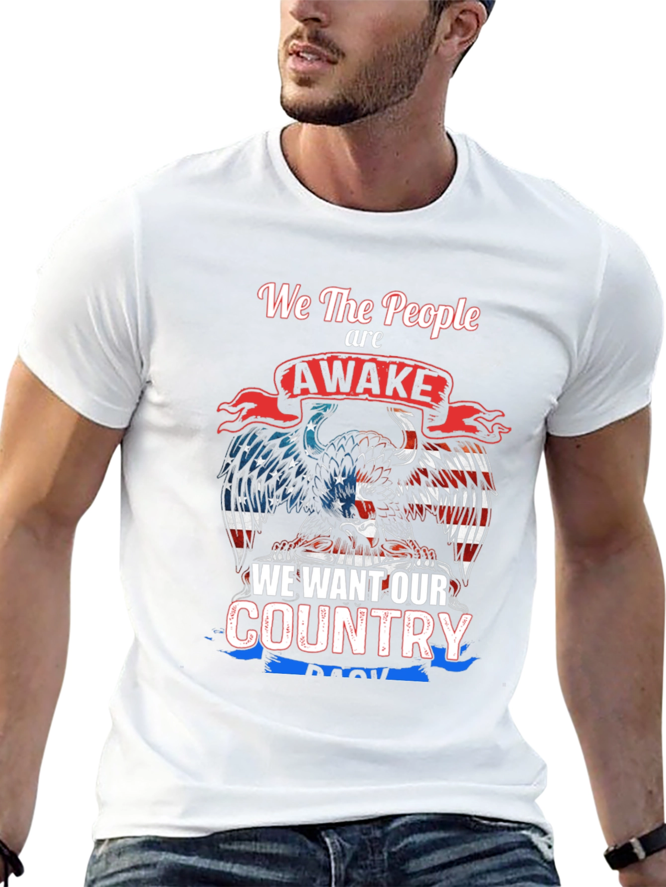 Patriotic Eagle T-Shirt - We The People Are Awake