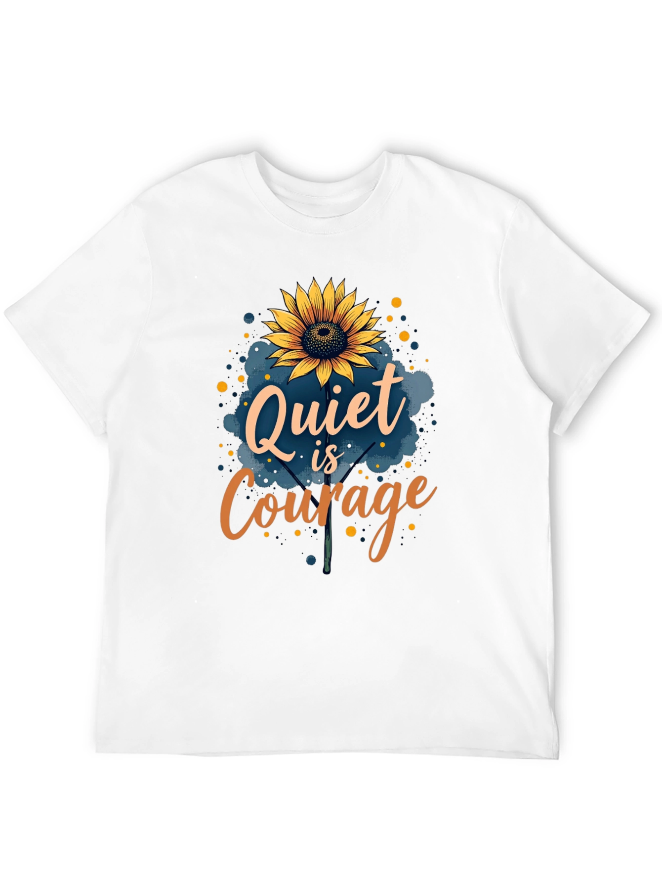 Quiet is Courage Sunflower Graphic T-Shirt