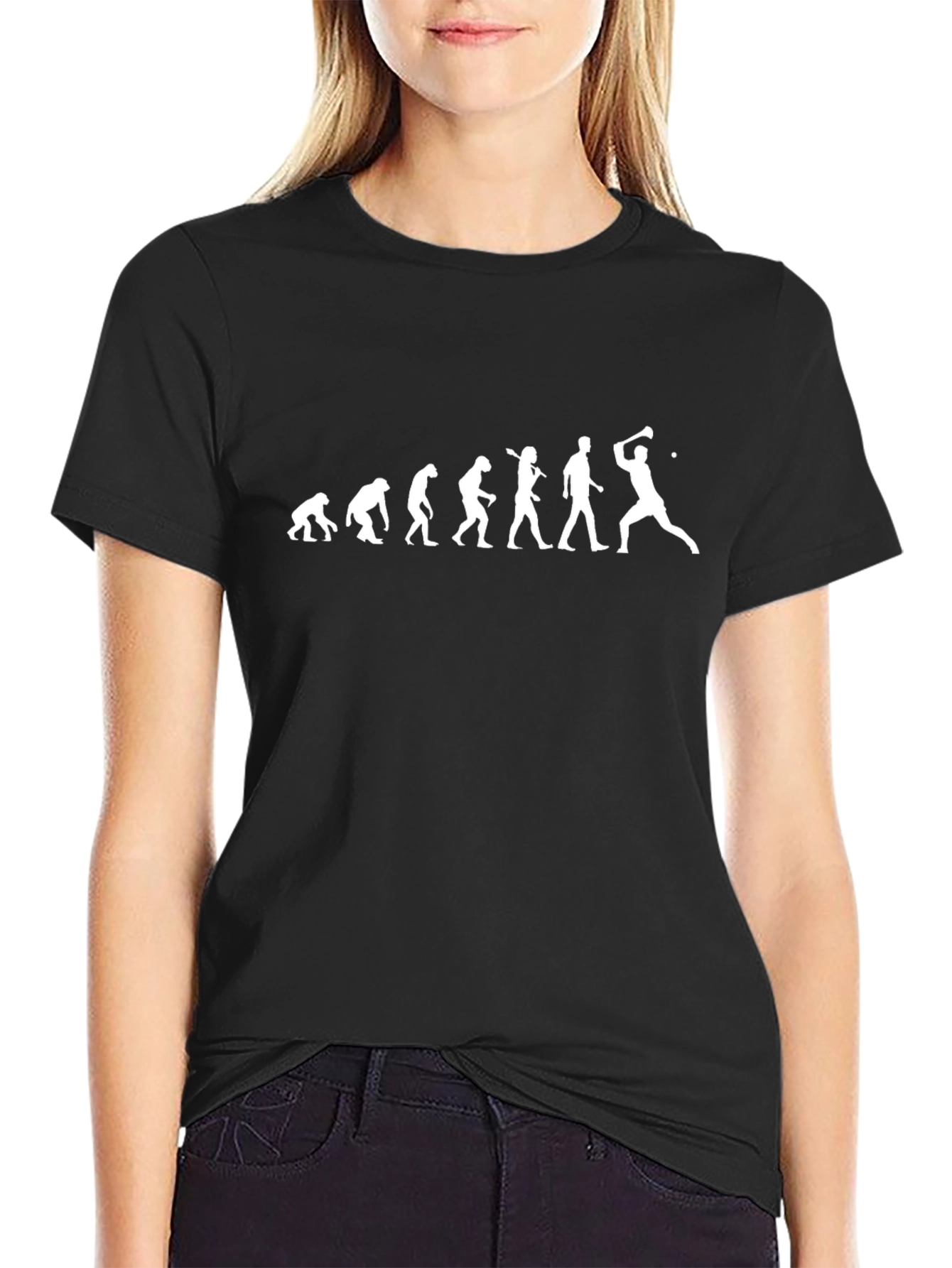 Evolution of Man Golf T-Shirt - Black