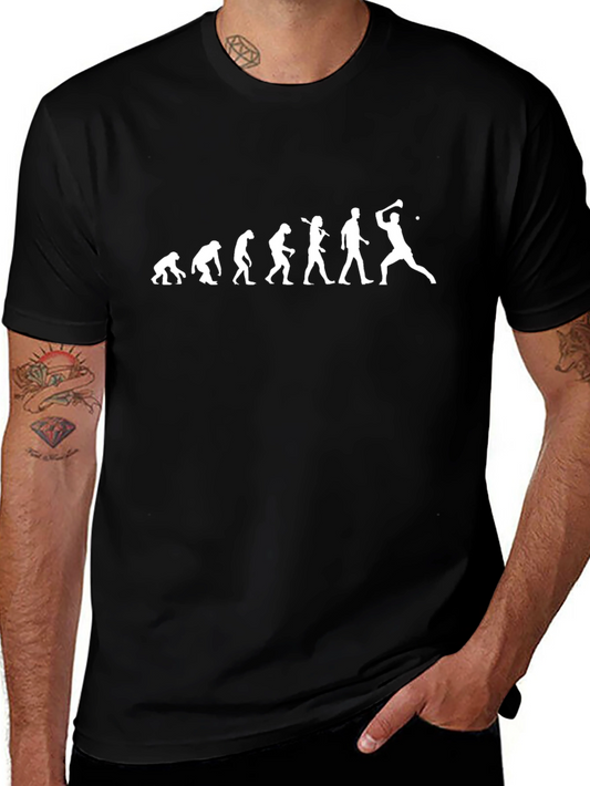 Evolution of Man Golf T-Shirt - Black