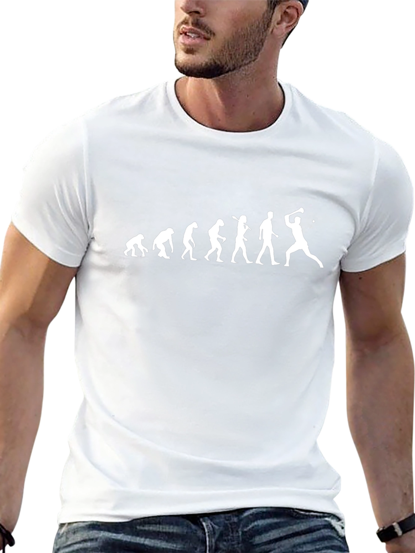 Evolution of Man Golf T-Shirt - Black