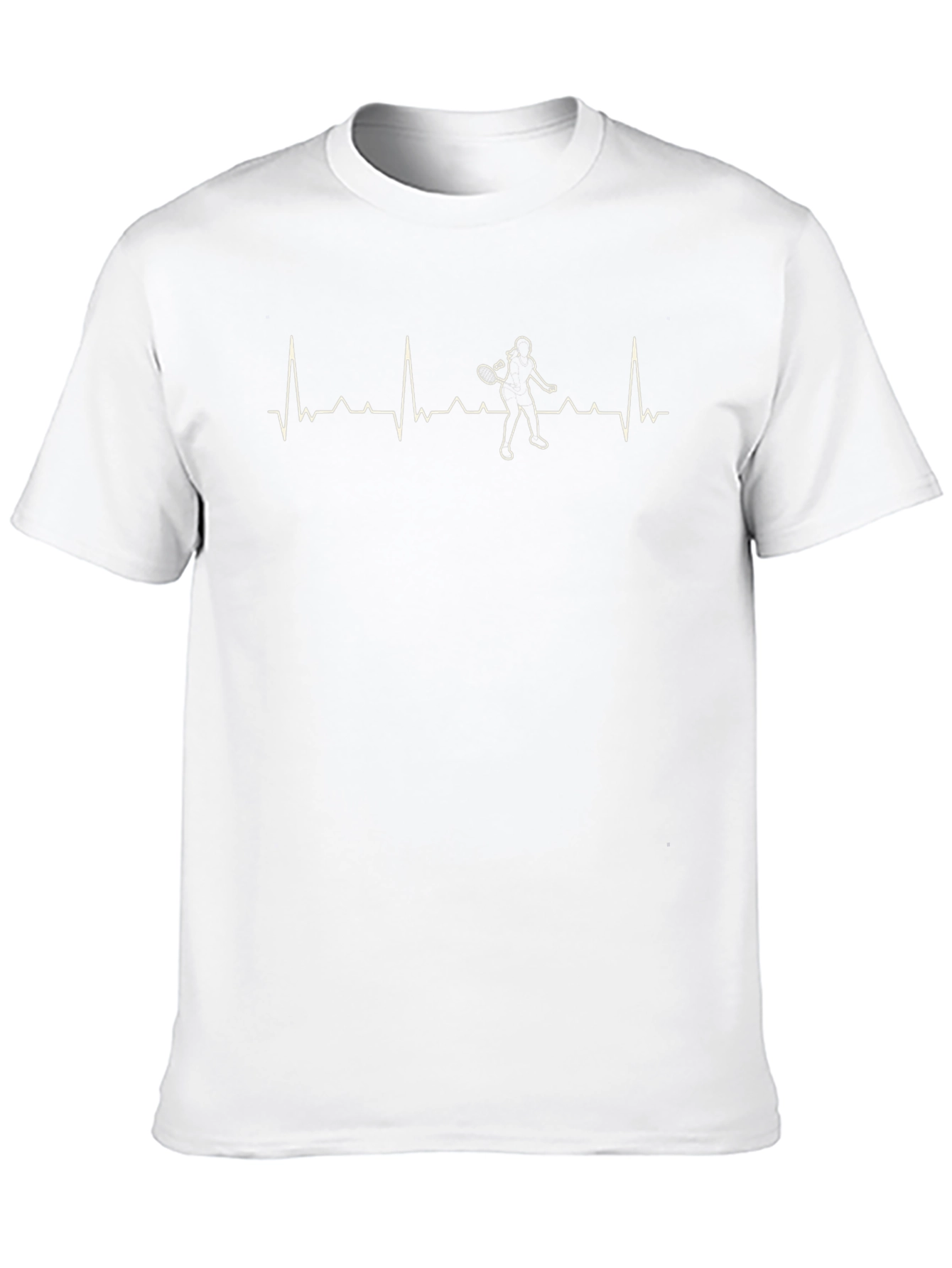 Tennis Heartbeat T-Shirt - Black Graphic Tee