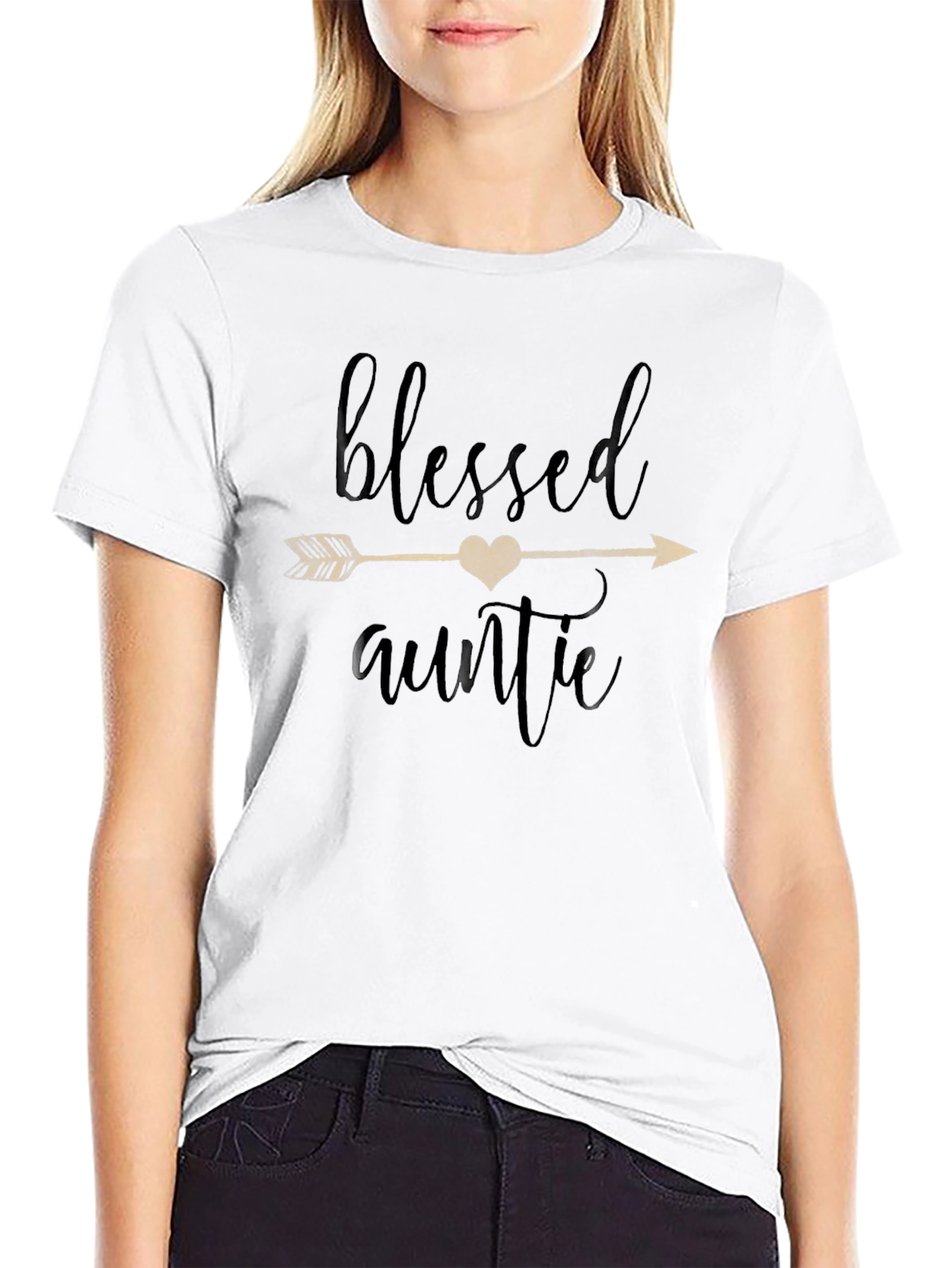 Blessed Auntie Graphic Tee - Soft Cotton Comfort