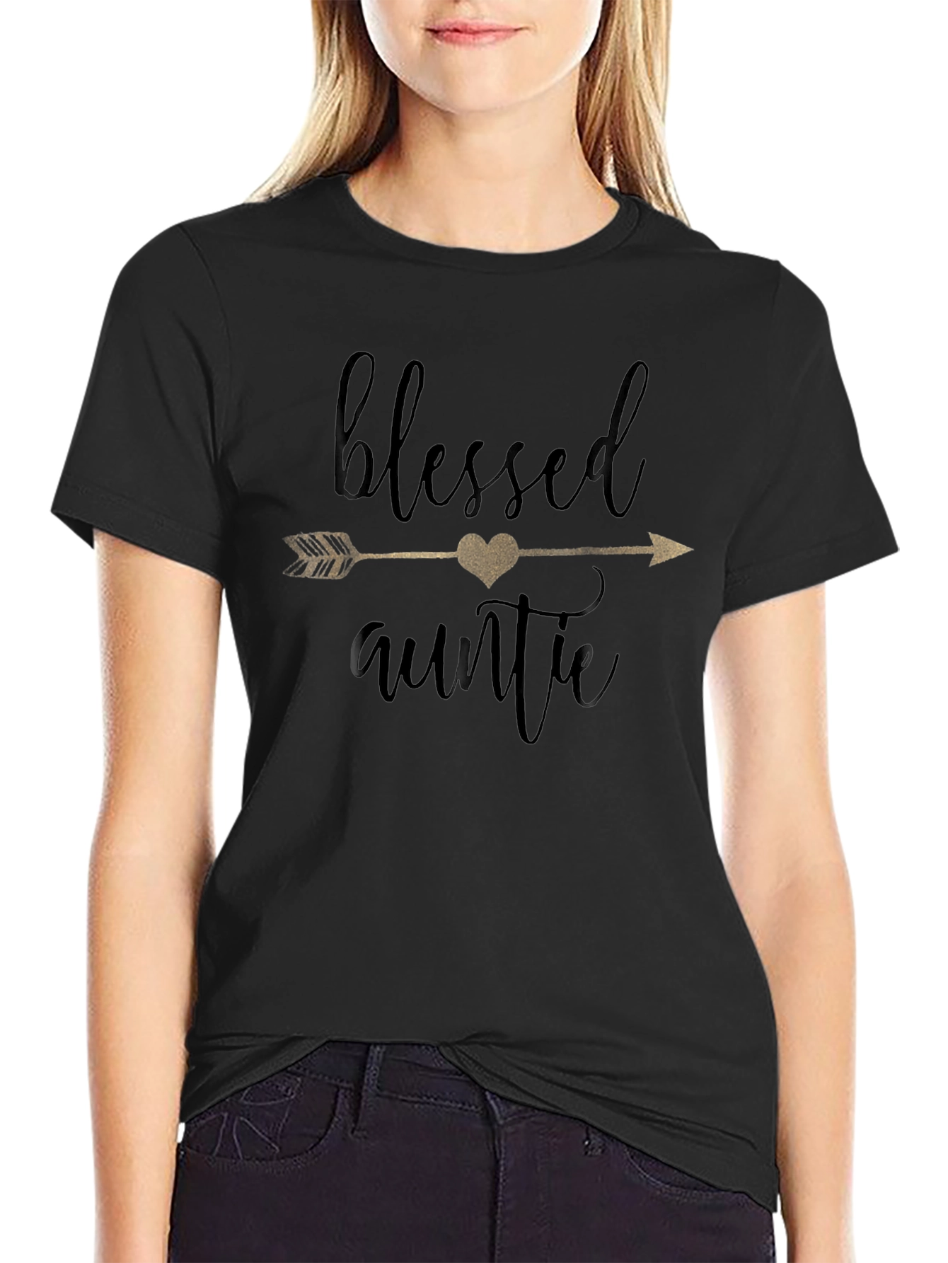 Blessed Auntie Graphic Tee - Soft Cotton Comfort
