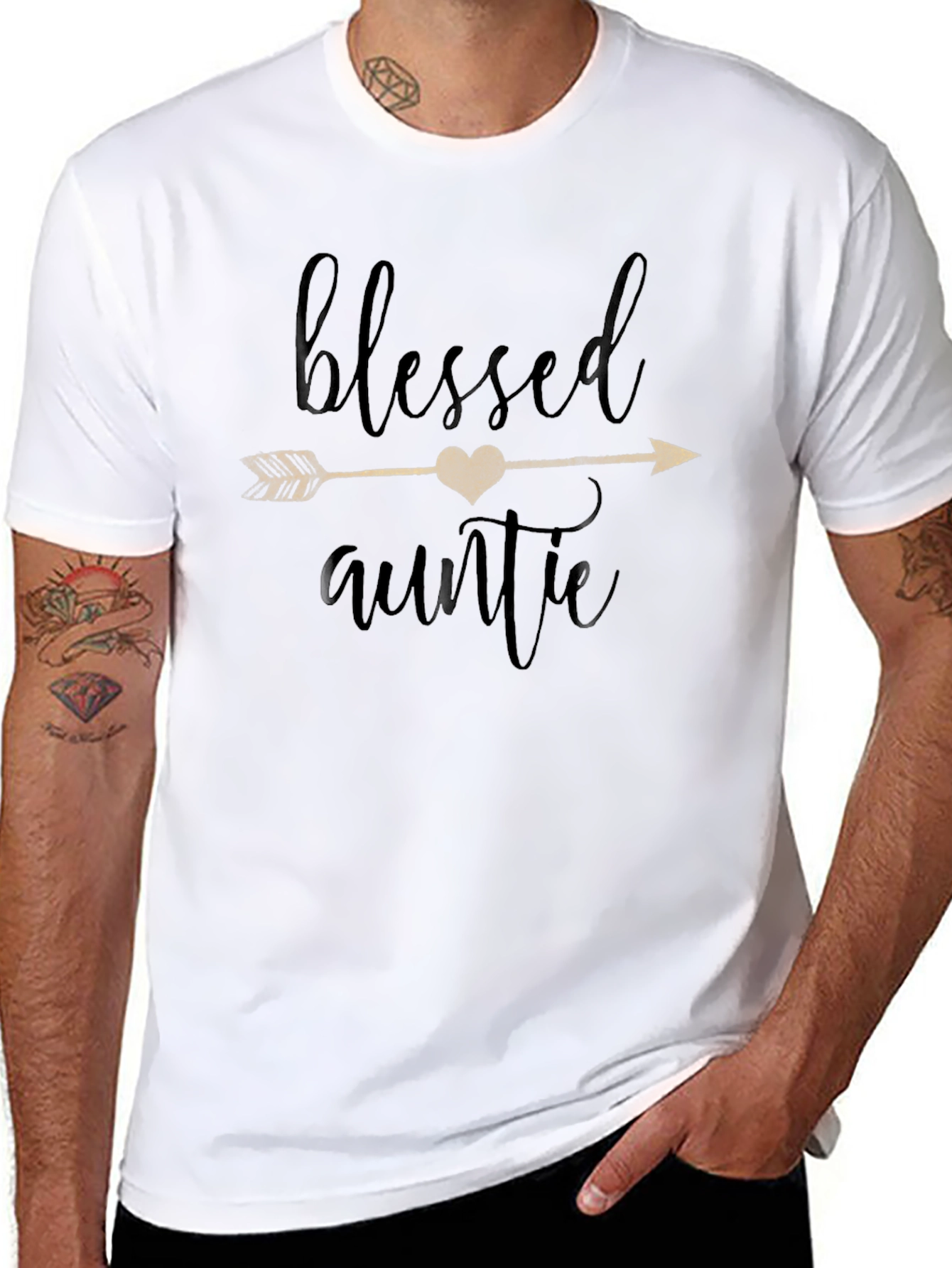 Blessed Auntie Graphic Tee - Soft Cotton Comfort
