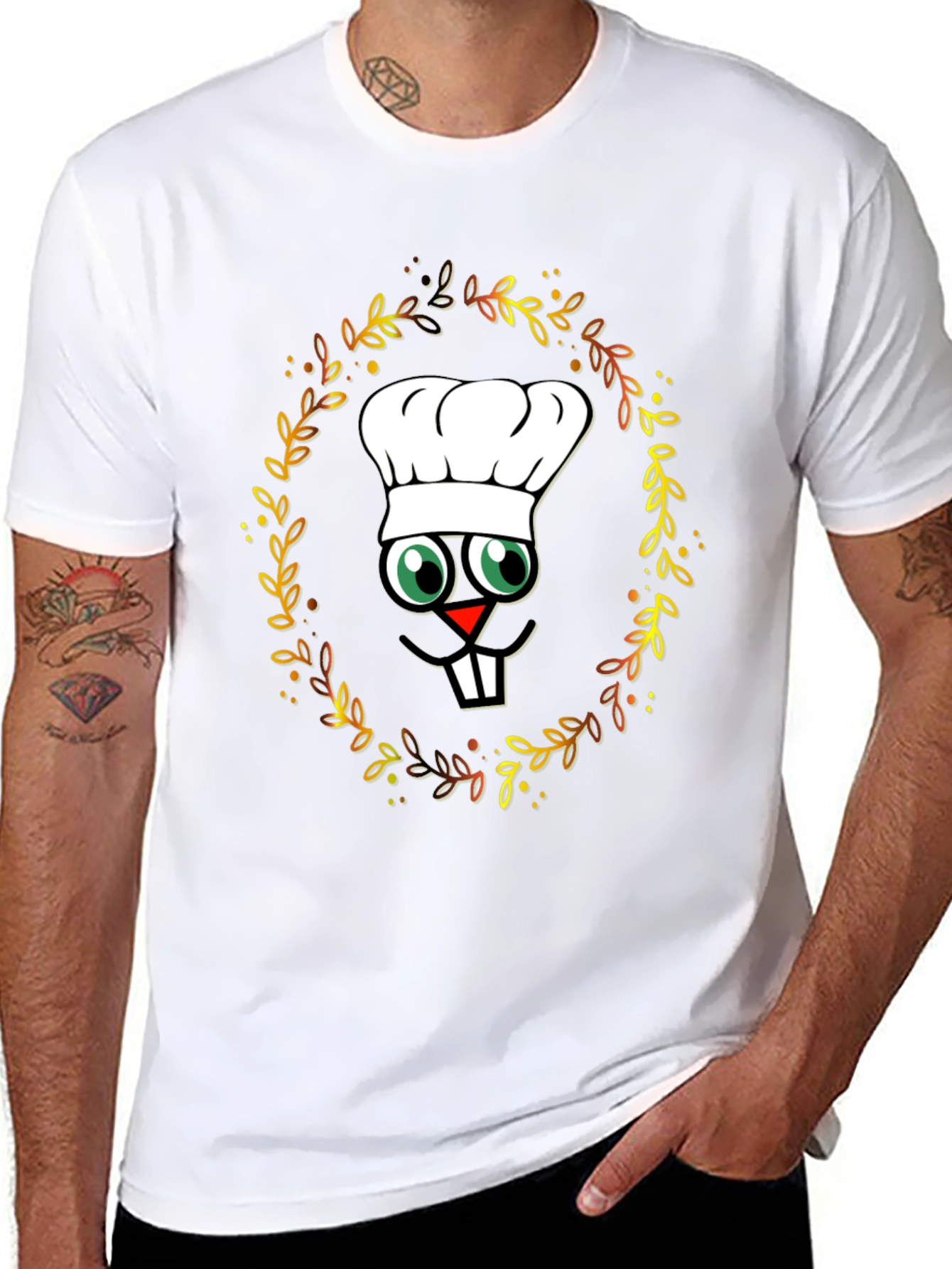 Chef Turkey T-Shirt - Thanksgiving Cartoon