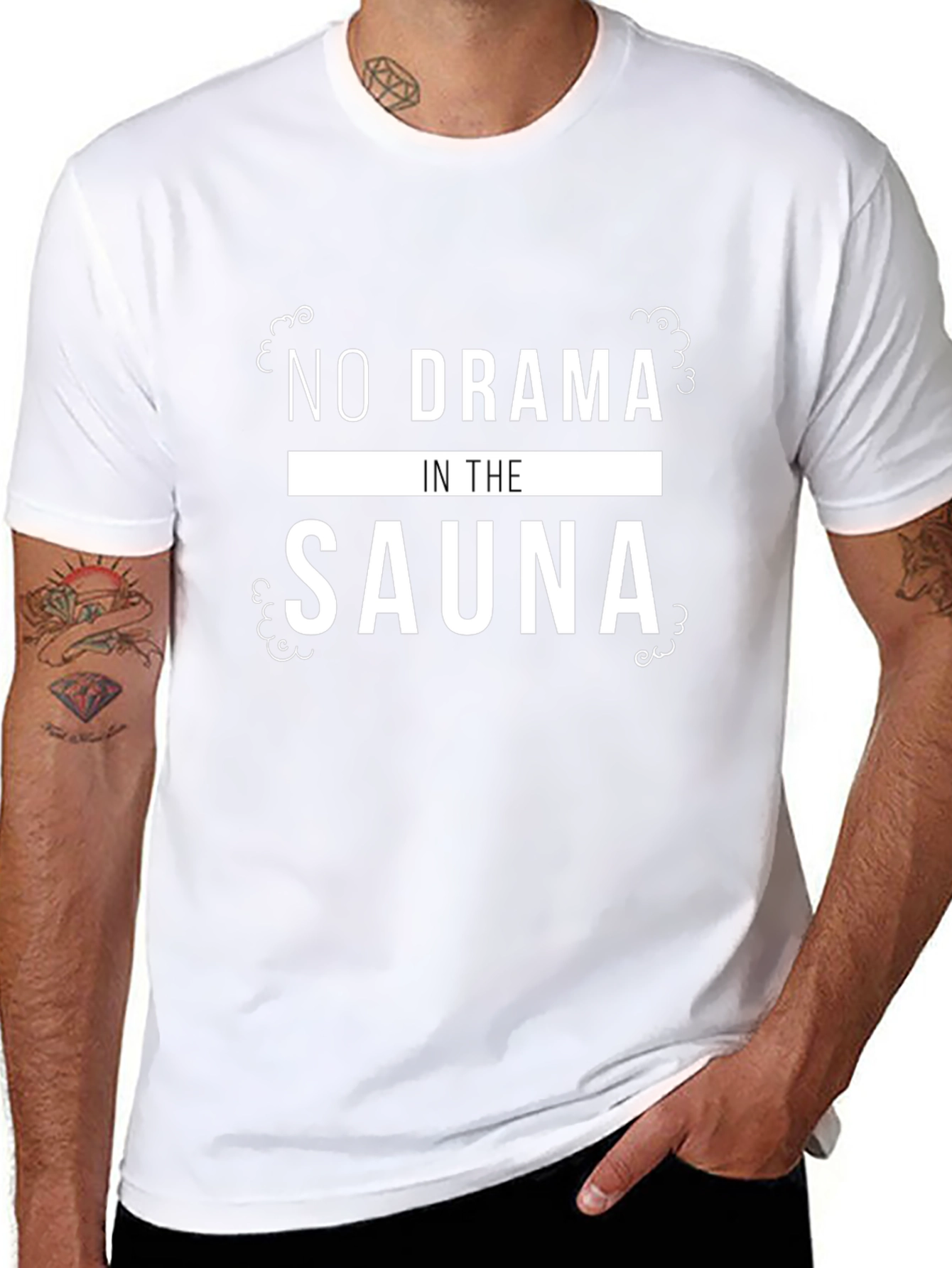 No Drama In The Sauna Graphic Tee