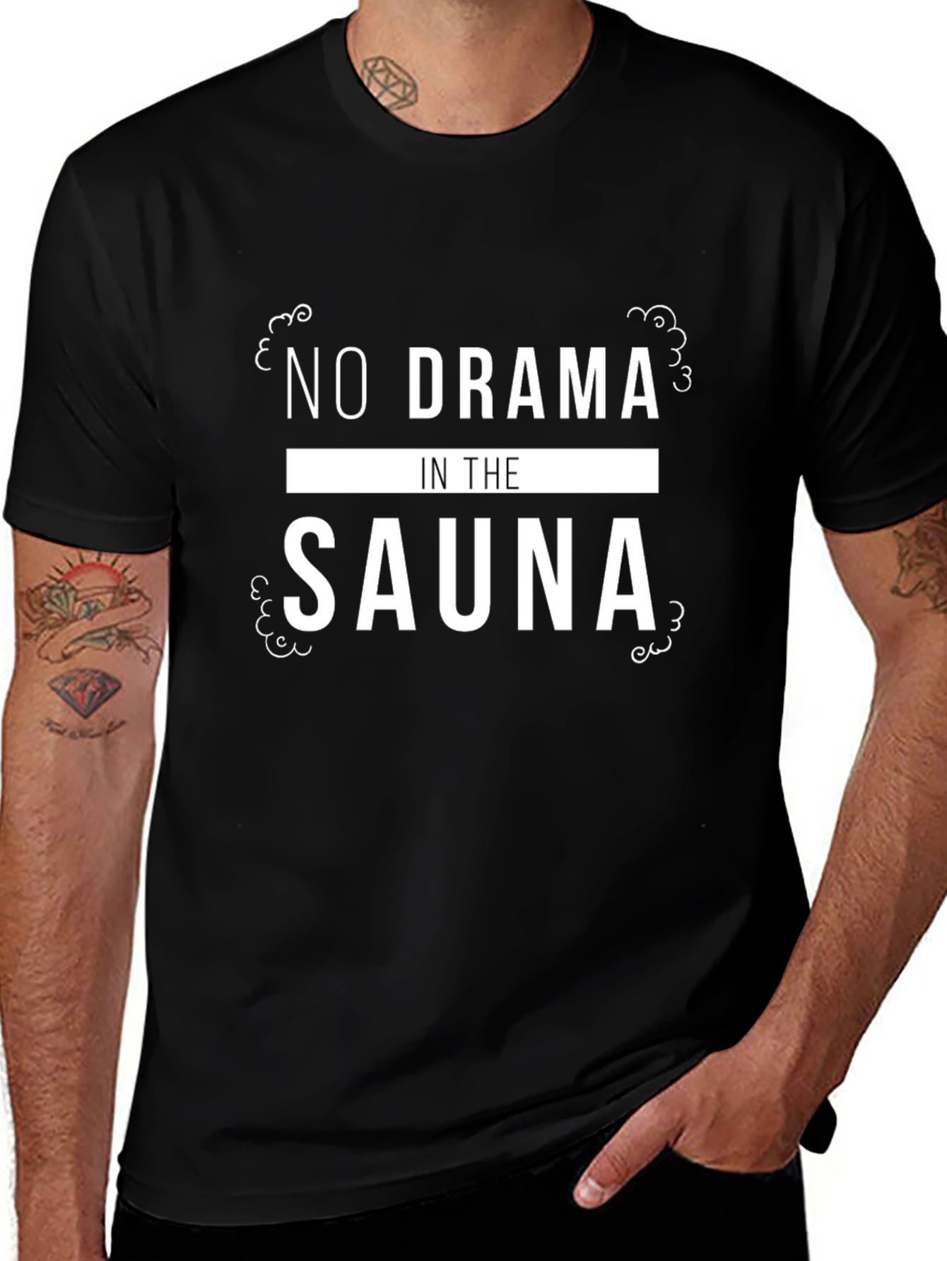 No Drama In The Sauna Graphic Tee