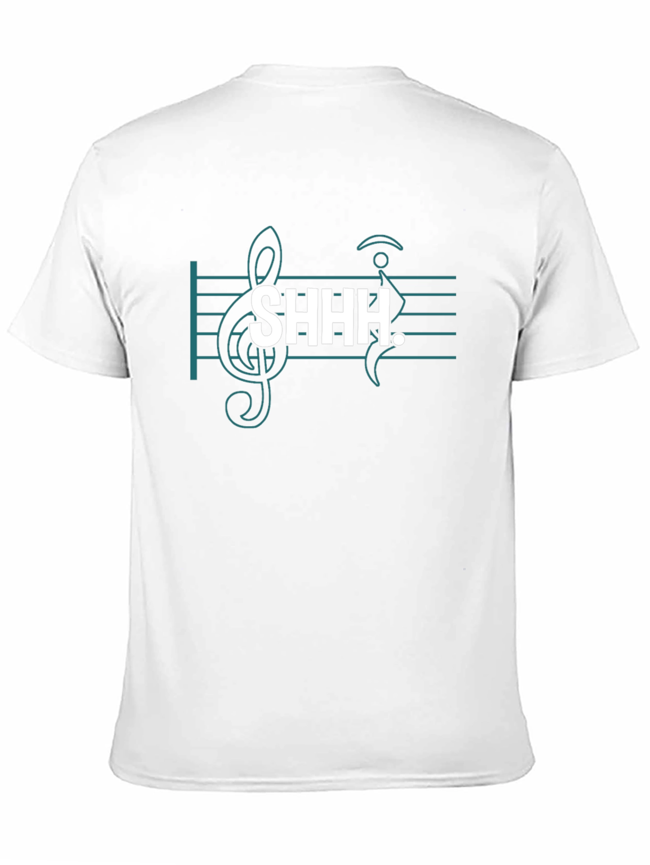 Musical Shhh Graphic Tee - Black Cotton Blend