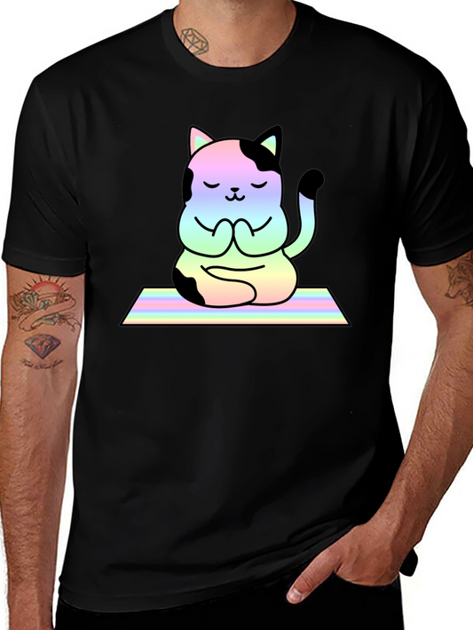 Yoga Cat T-Shirt - Meditating Feline Tee